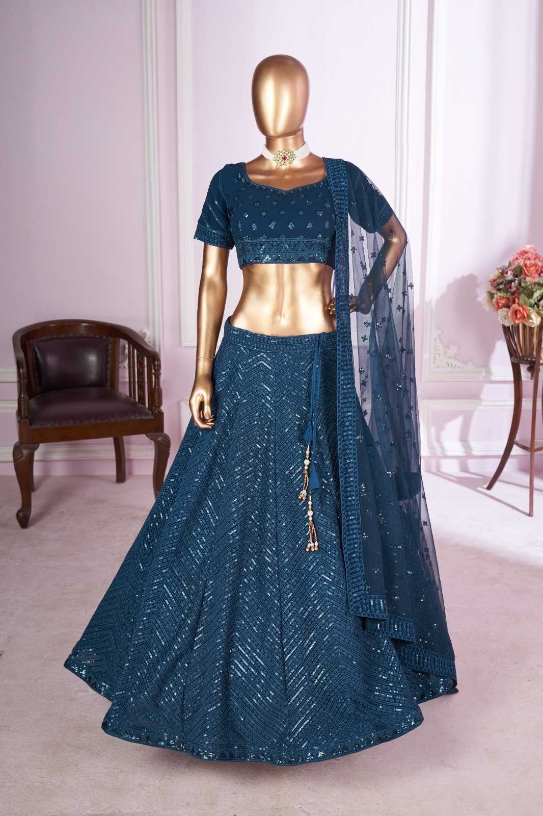 YNF Wholesale Georgette Embroidered Lehenga KESH113 Zeel Vamika | Surat Manufacturer