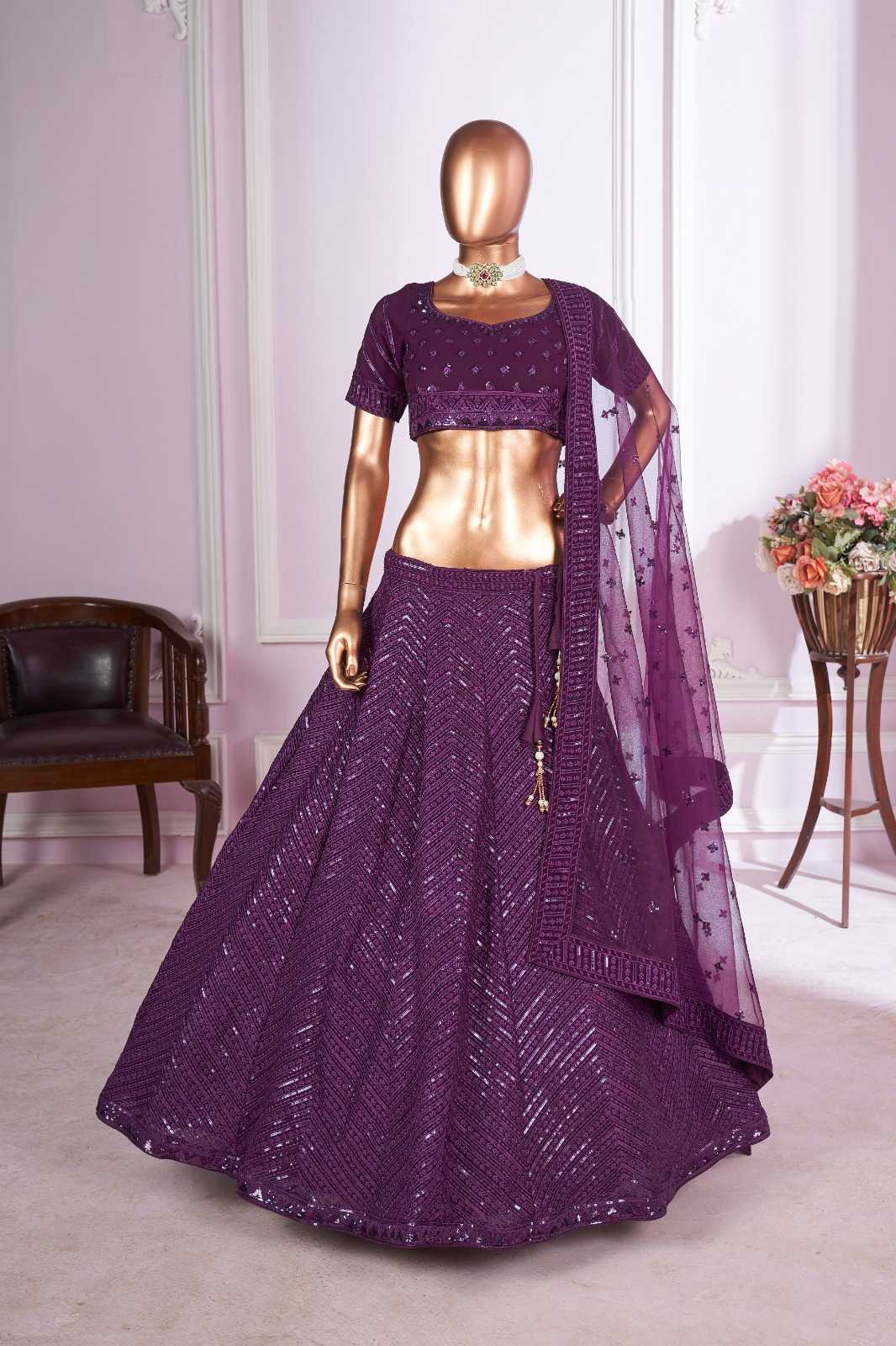 YNF Wholesale Georgette Embroidered Lehenga KESH113 Zeel Vamika | Surat Manufacturer