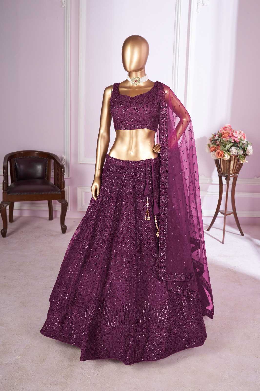 YNF Wholesale Georgette Embroidered Lehenga KESH113 Zeel Vamika | Surat Manufacturer