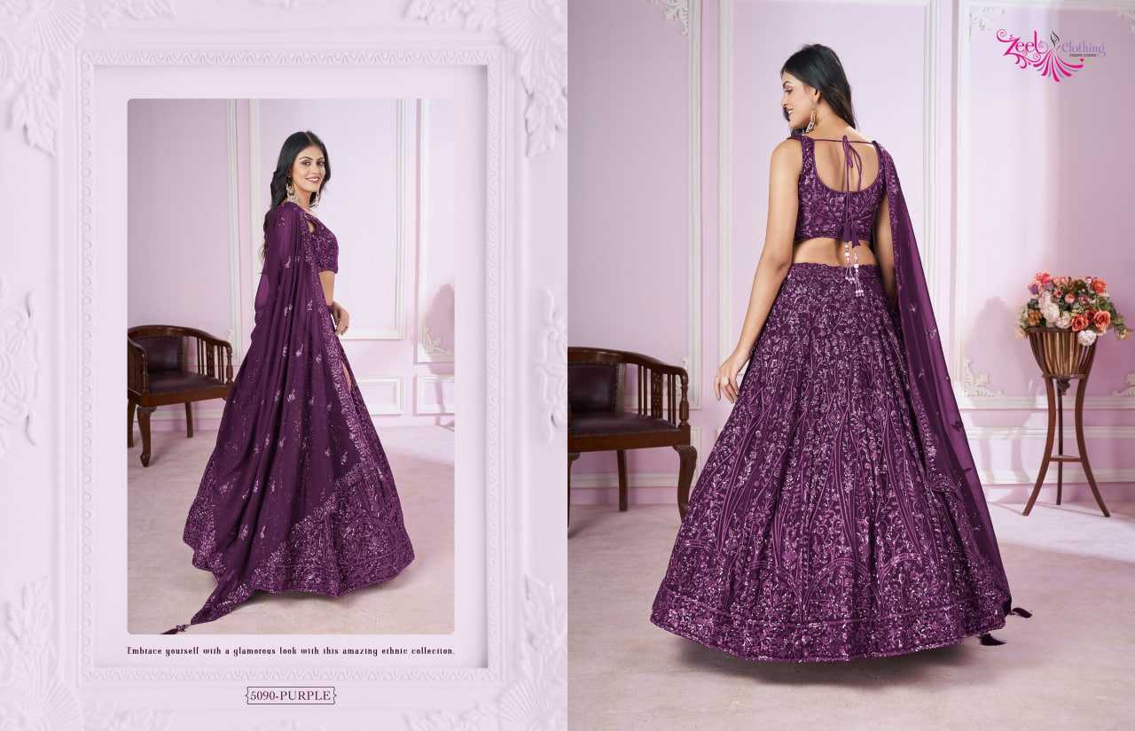 YNF Wholesale Georgette Embroidered Lehenga KESH113 Zeel Vamika | Surat Manufacturer