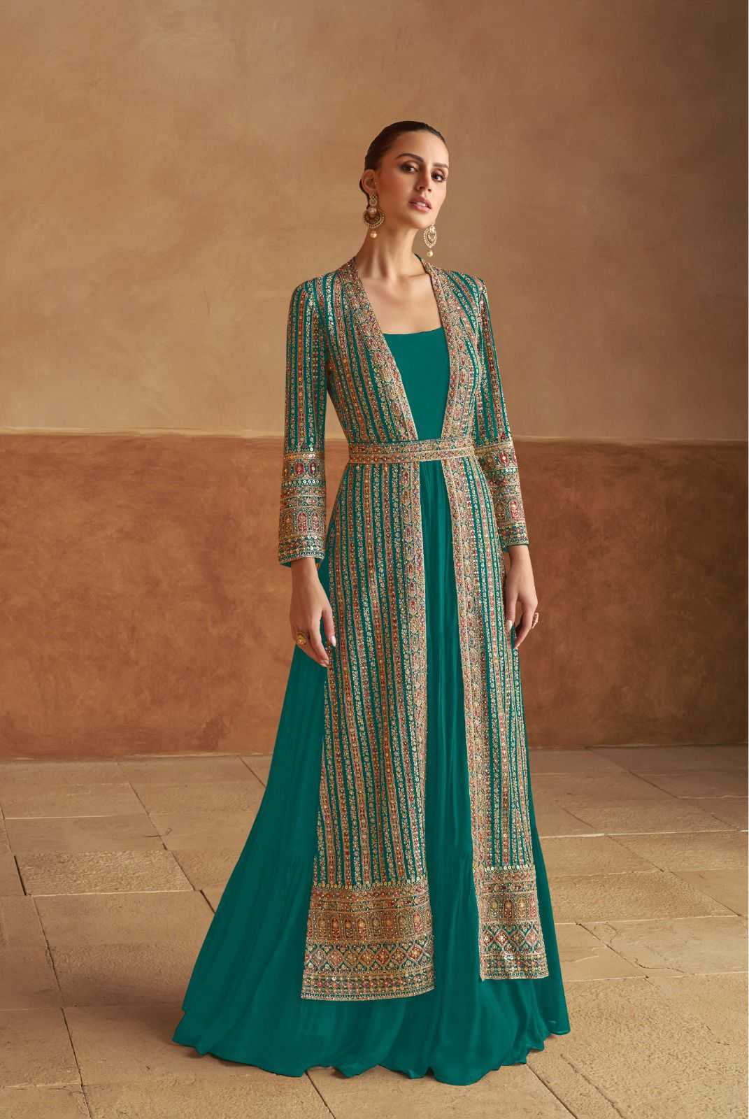 YNF Wholesale Georgette Embroidery Gowns KESH142 Gulkayra NABIYA | Surat Manufacturer