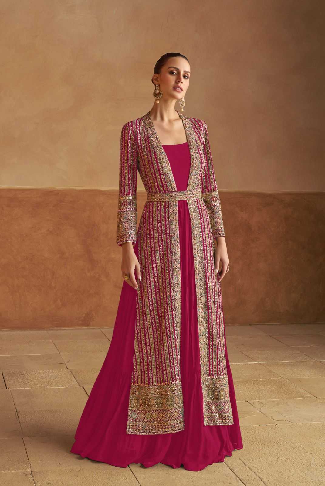 YNF Wholesale Georgette Embroidery Gowns KESH142 Gulkayra NABIYA | Surat Manufacturer