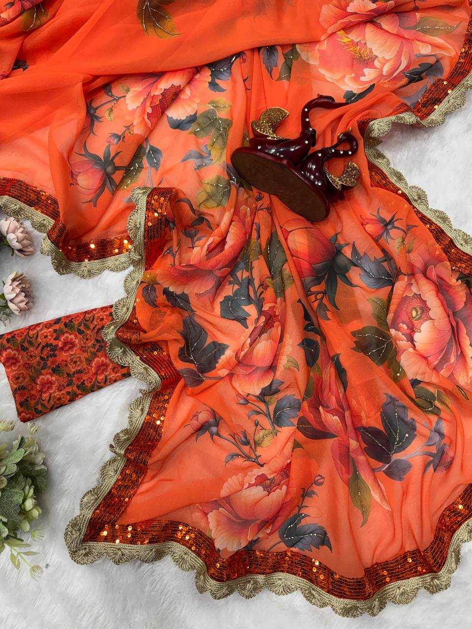 YNF Wholesale Georgette Fancy Sarees KESH151 5580 | Surat Manufacturer