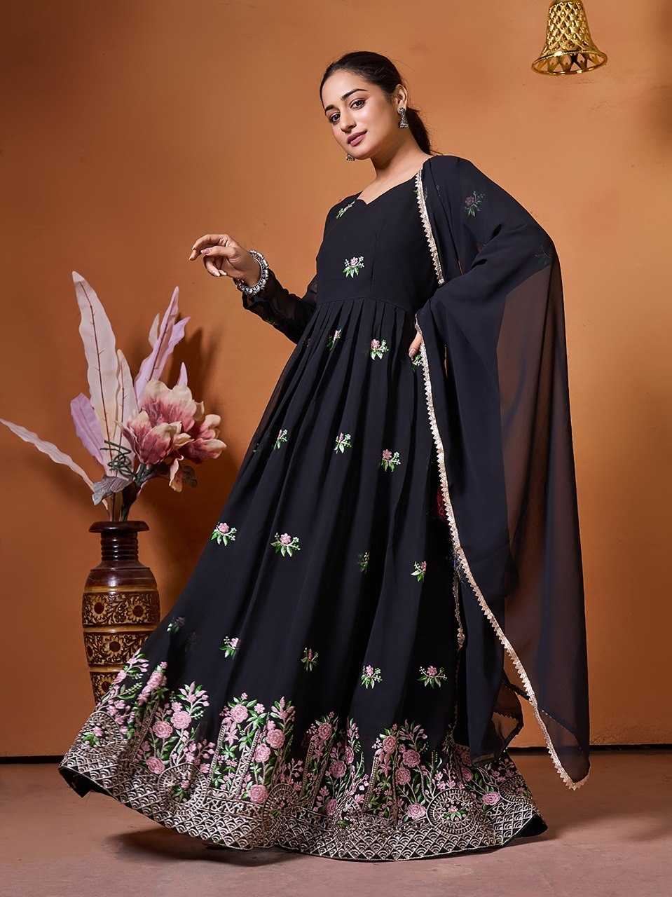 YNF Wholesale Georgette Anarkali Gown KESH334 Sarita | Surat Manufacturer