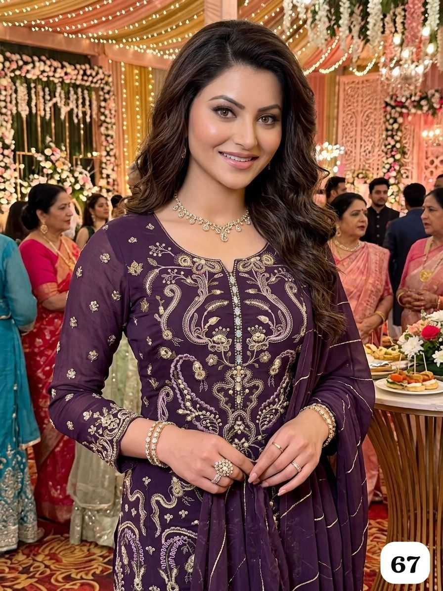 YNF Wholesale Georgette Embroidery Suits KESH481 67 & 68 | Surat Manufacturer