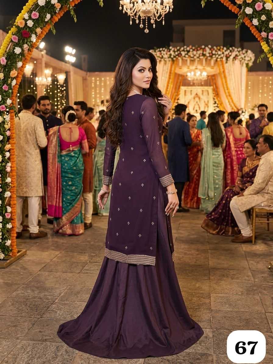 YNF Wholesale Georgette Embroidery Suits KESH481 67 & 68 | Surat Manufacturer