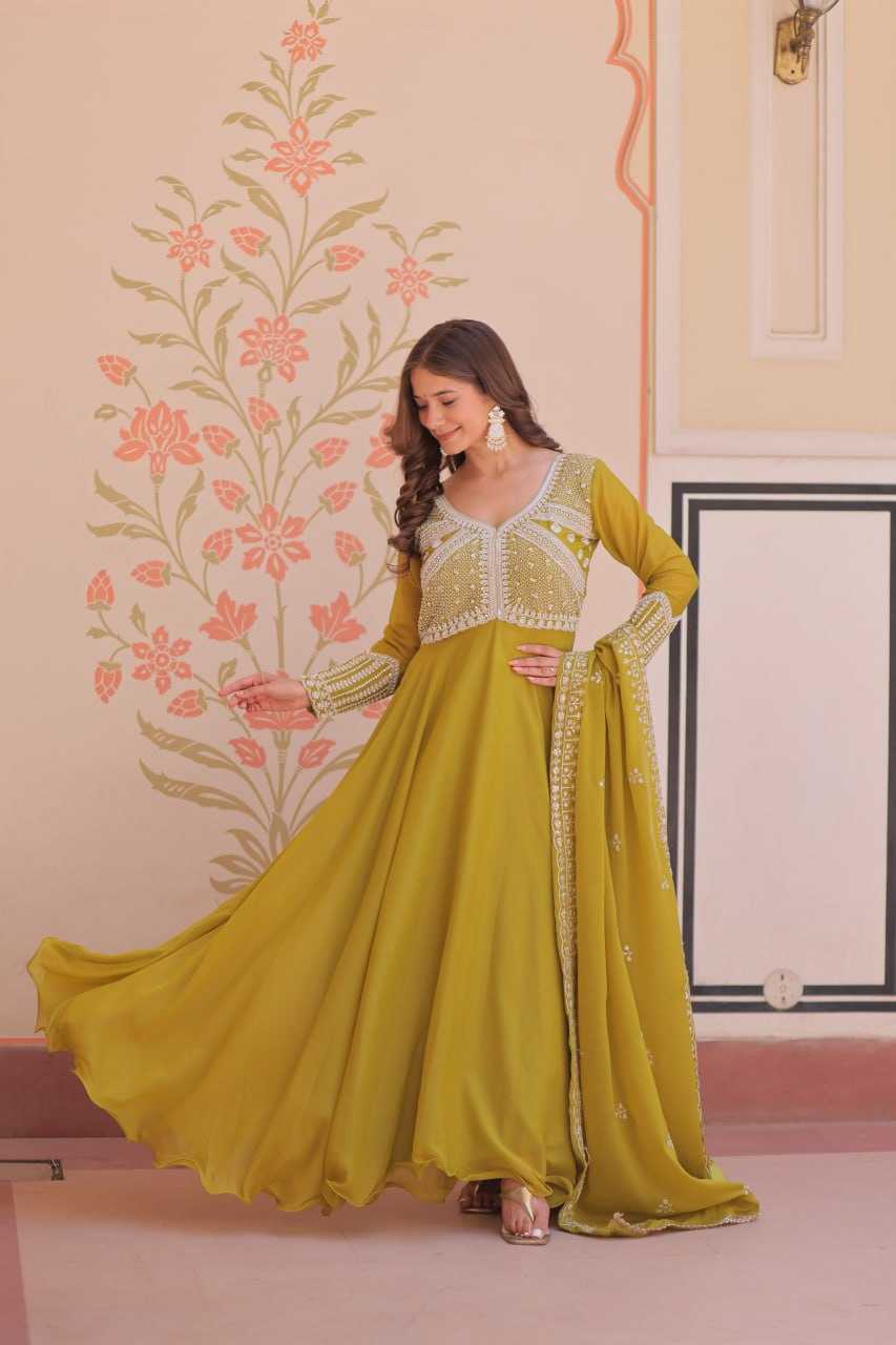 YNF Wholesale Georgette Fancy Gowns KESH491 9313 | Surat Manufacturer