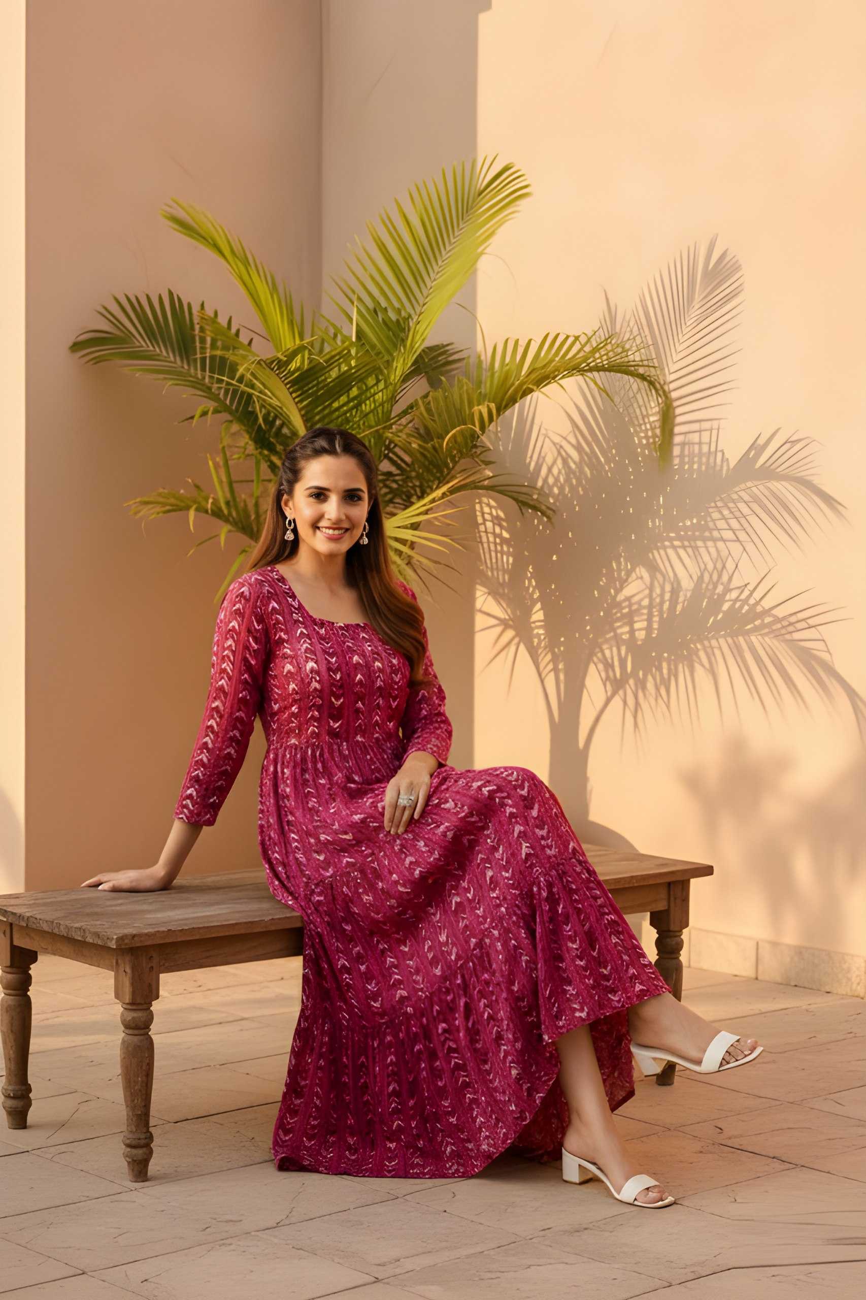 YNF Wholesale Georgette Ethnic Dresses KESH559 306 | Surat Manufacturer