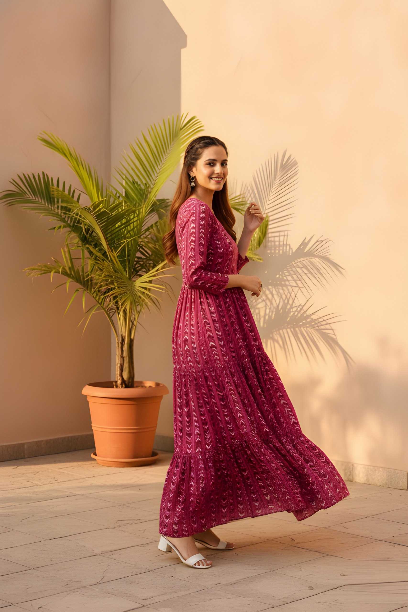 YNF Wholesale Georgette Ethnic Dresses KESH559 306 | Surat Manufacturer