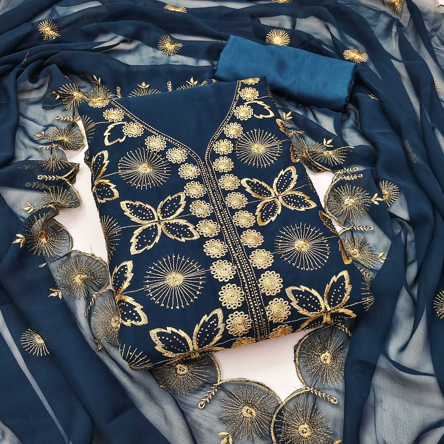 YNF Wholesale Georgette Unstitched Suits KESH648 1527 | Surat Manufacturer