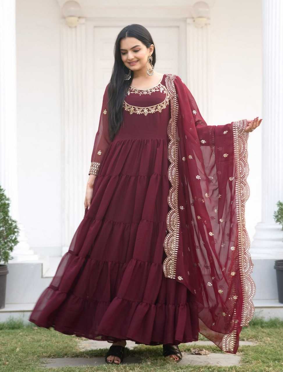 YNF Wholesale Georgette Georgette Gown RIN232 22 | Surat Manufacturer