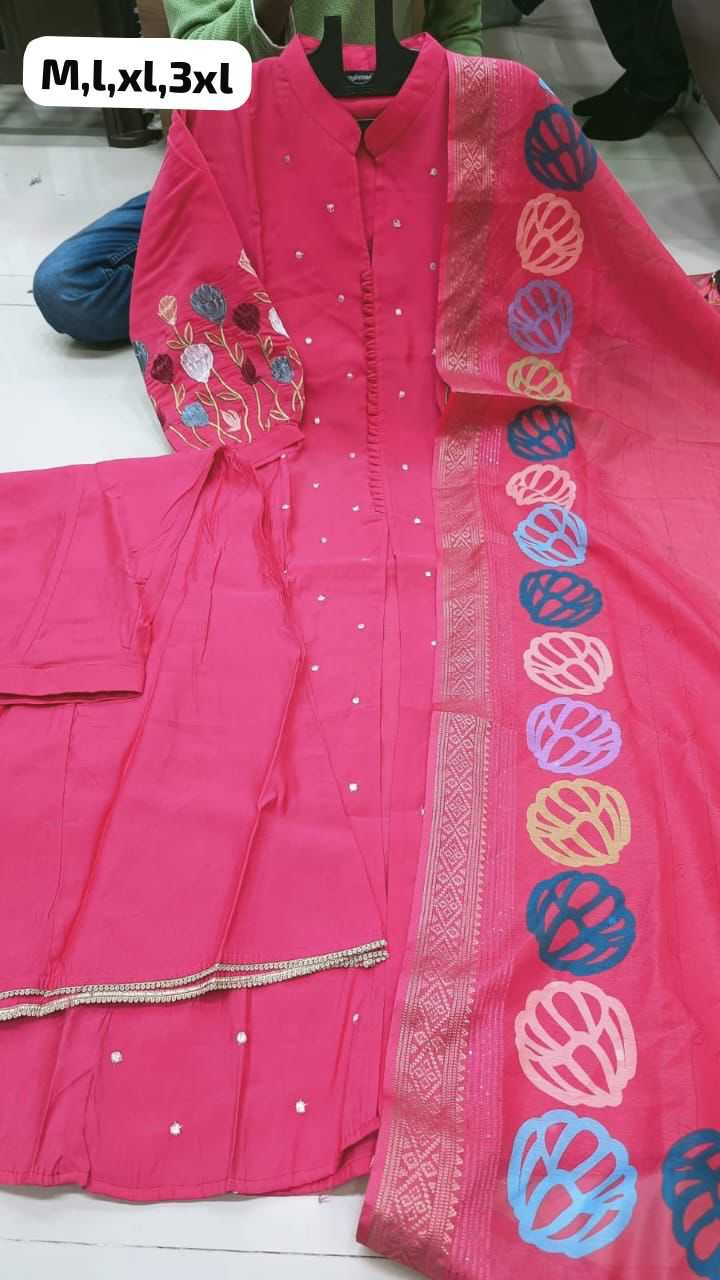 YNF Wholesale Heavy Roman Silk Palazzo Suit KESH623 134 | Surat Manufacturer