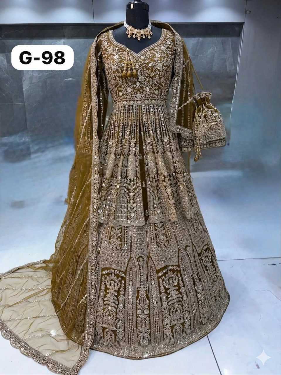 YNF Wholesale Heavy Silk Bridal Lehenga KESH579 G98 | Surat Manufacturer