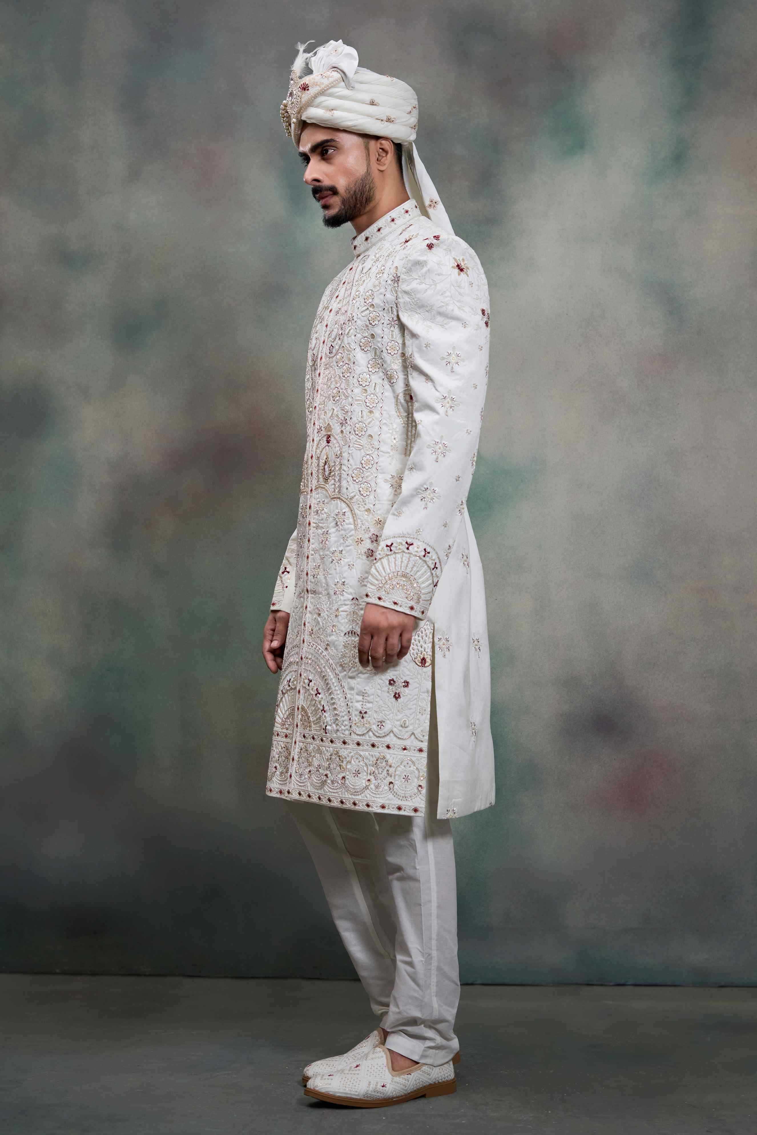 YNF Wholesale Heavy Silk Wedding Sherwani RIN223 5090 - 5108 | Surat Manufacturer