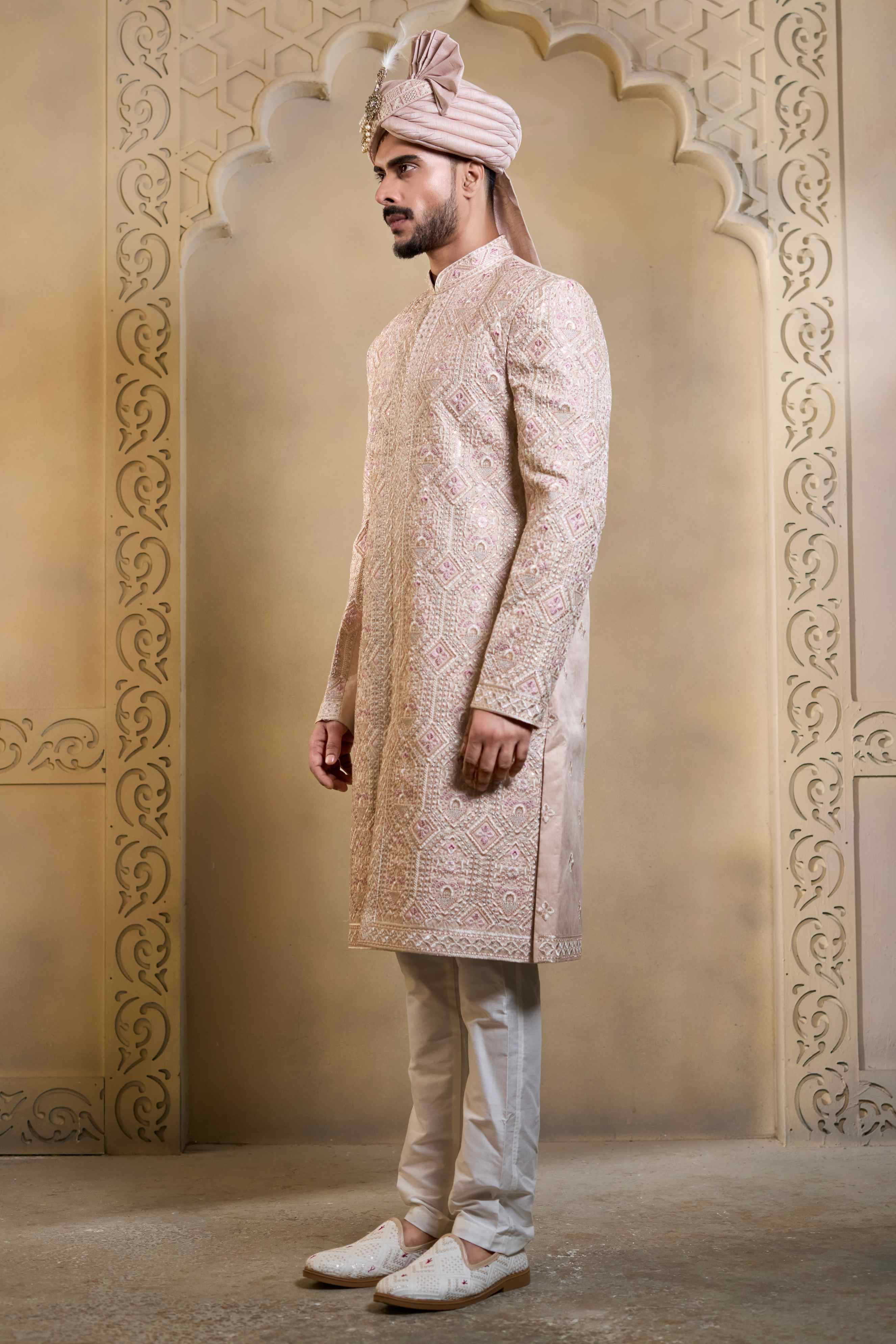 YNF Wholesale Heavy Silk Wedding Sherwani RIN223 5090 - 5108 | Surat Manufacturer