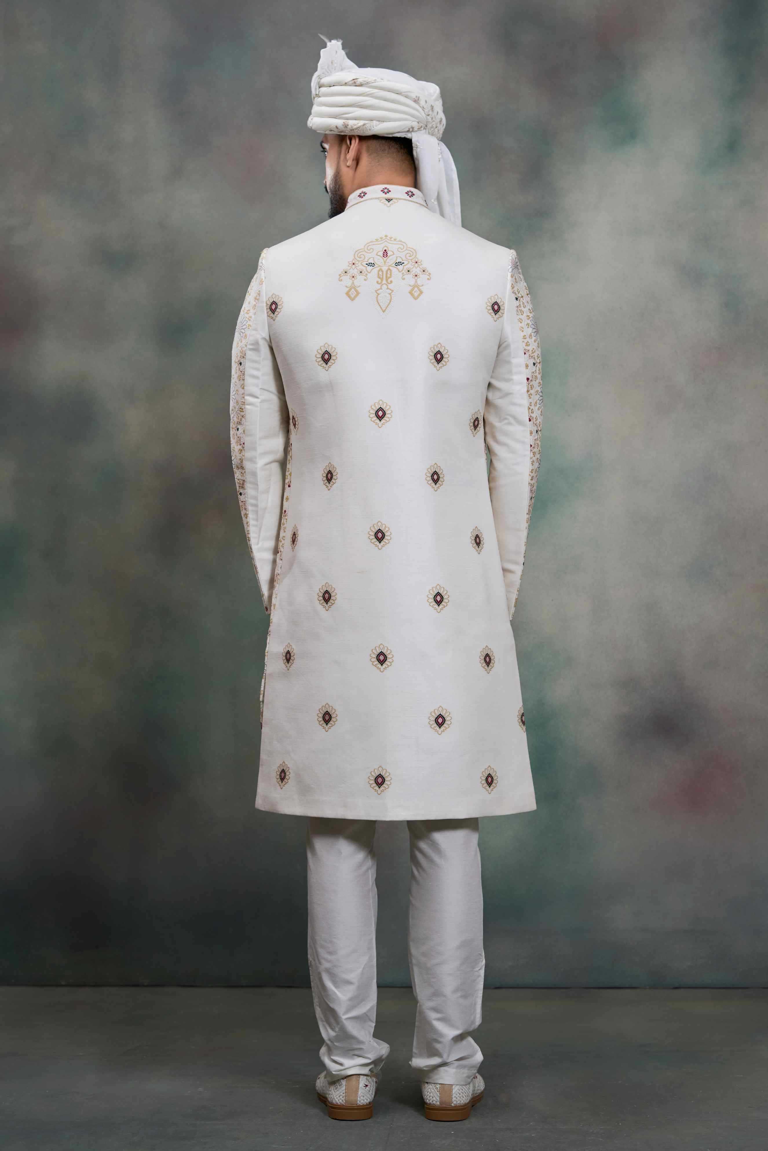 YNF Wholesale Heavy Silk Wedding Sherwani RIN223 5090 - 5108 | Surat Manufacturer