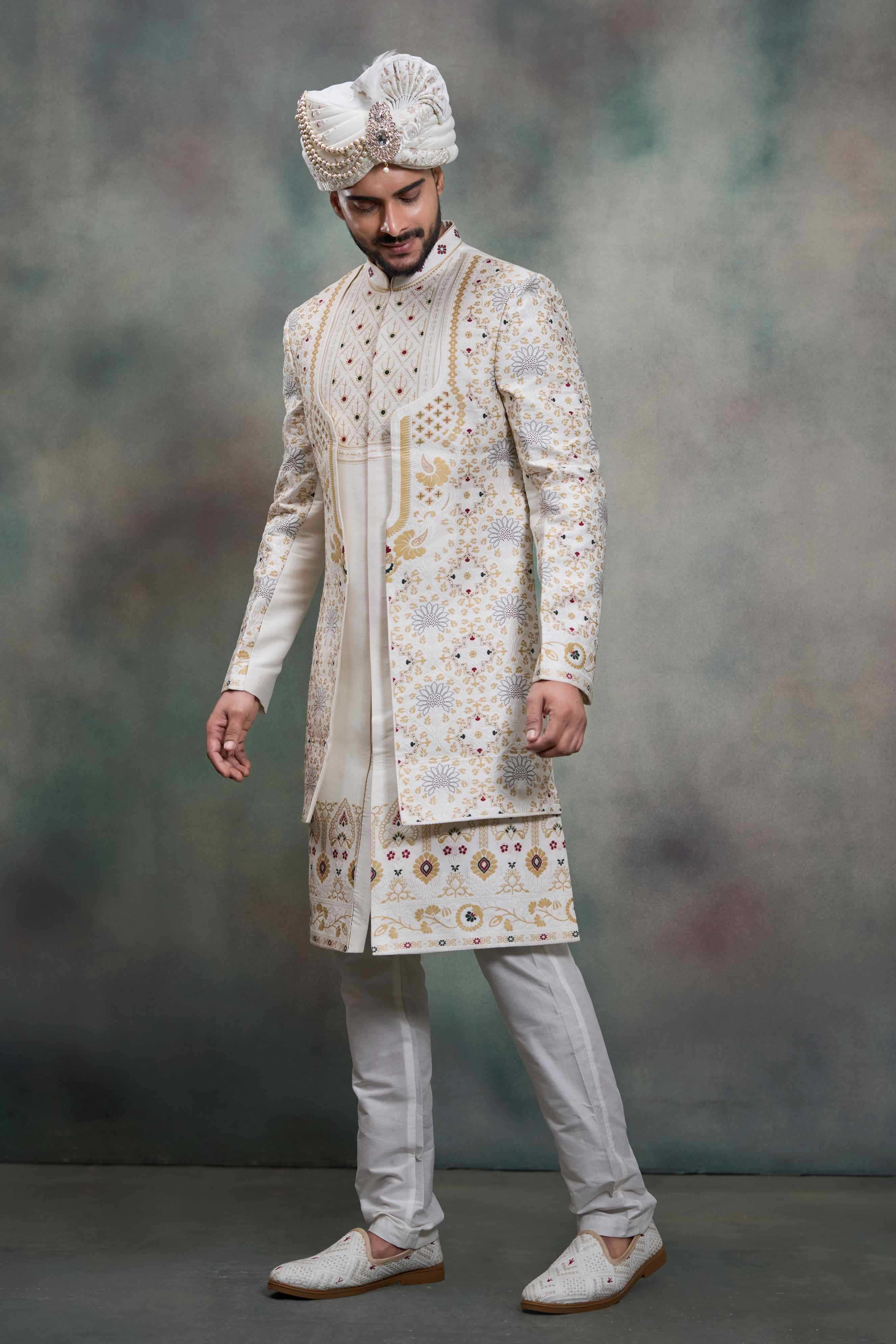 YNF Wholesale Heavy Silk Wedding Sherwani RIN223 5090 - 5108 | Surat Manufacturer