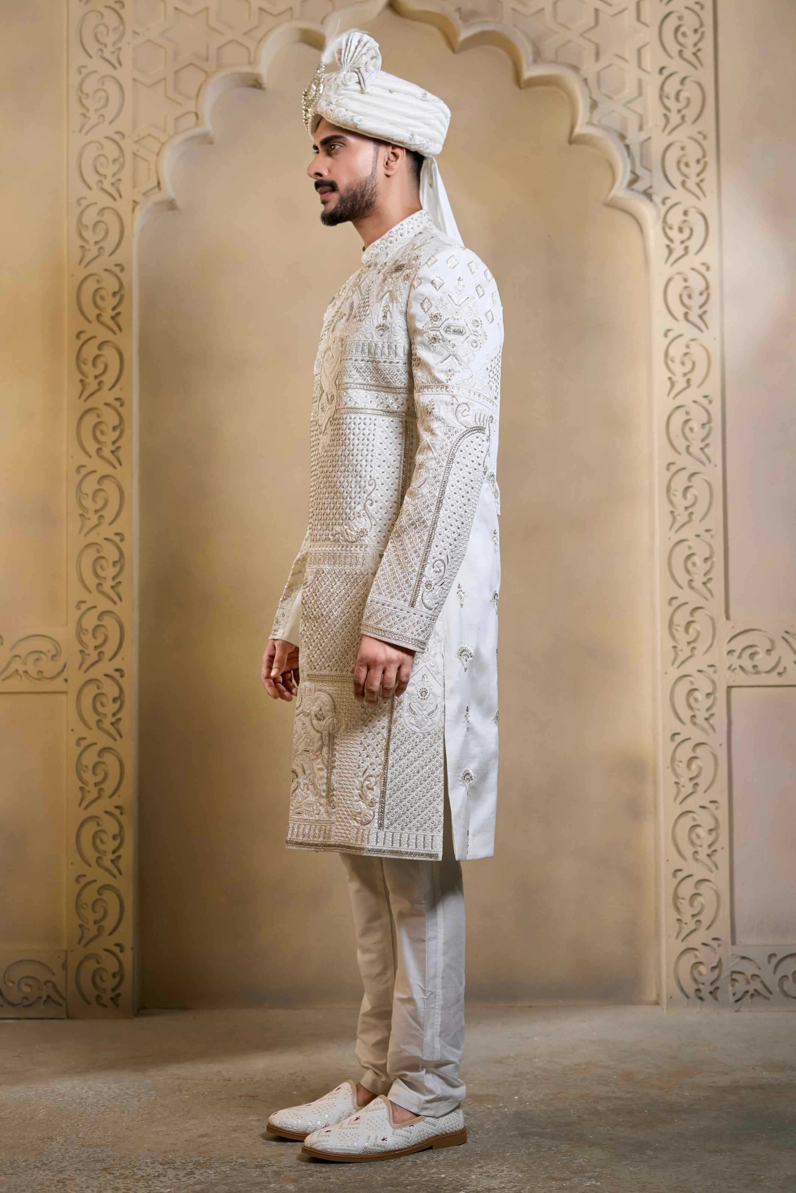 YNF Wholesale Heavy Silk Wedding Sherwani RIN223 5090 - 5108 | Surat Manufacturer