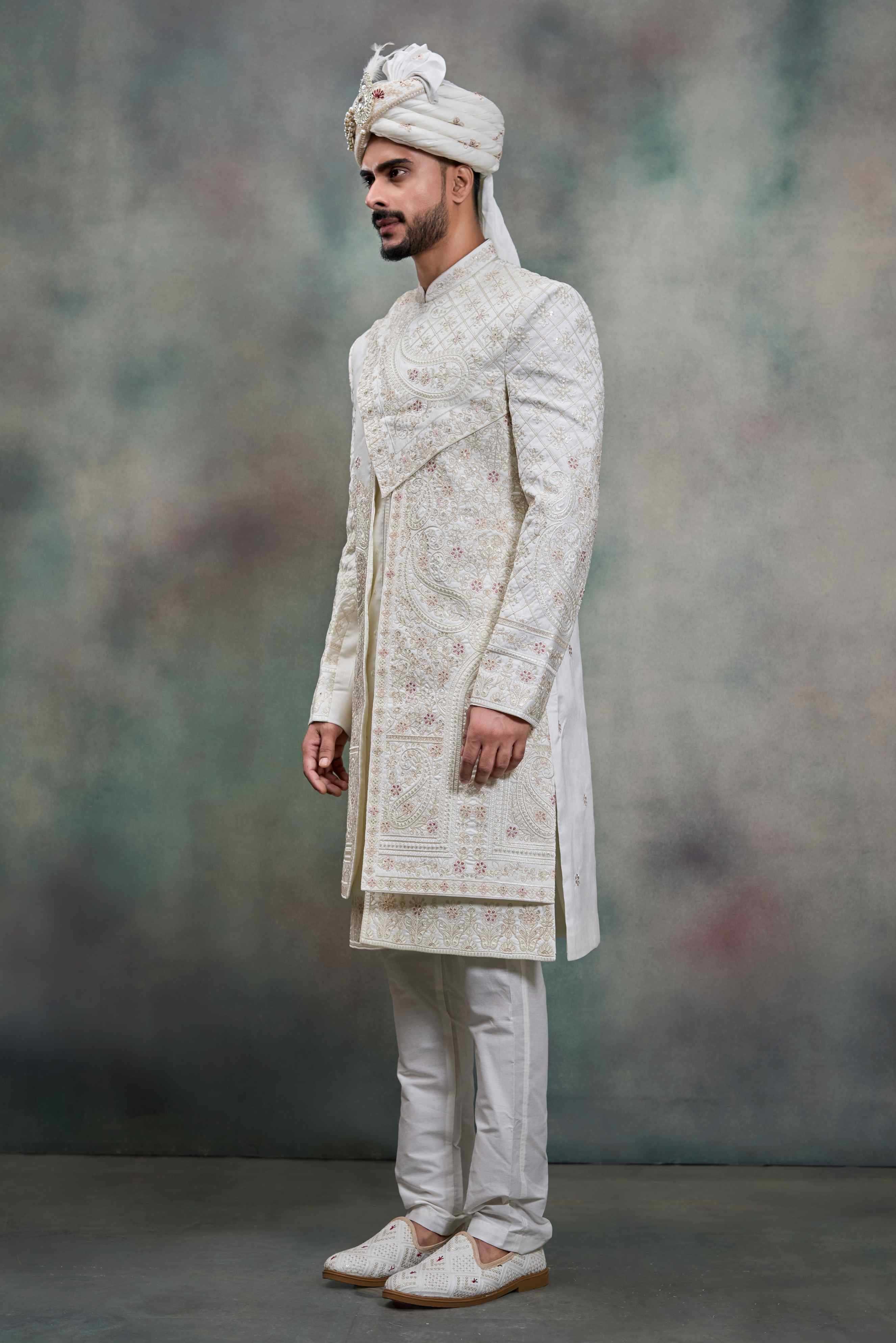 YNF Wholesale Heavy Silk Wedding Sherwani RIN223 5090 - 5108 | Surat Manufacturer