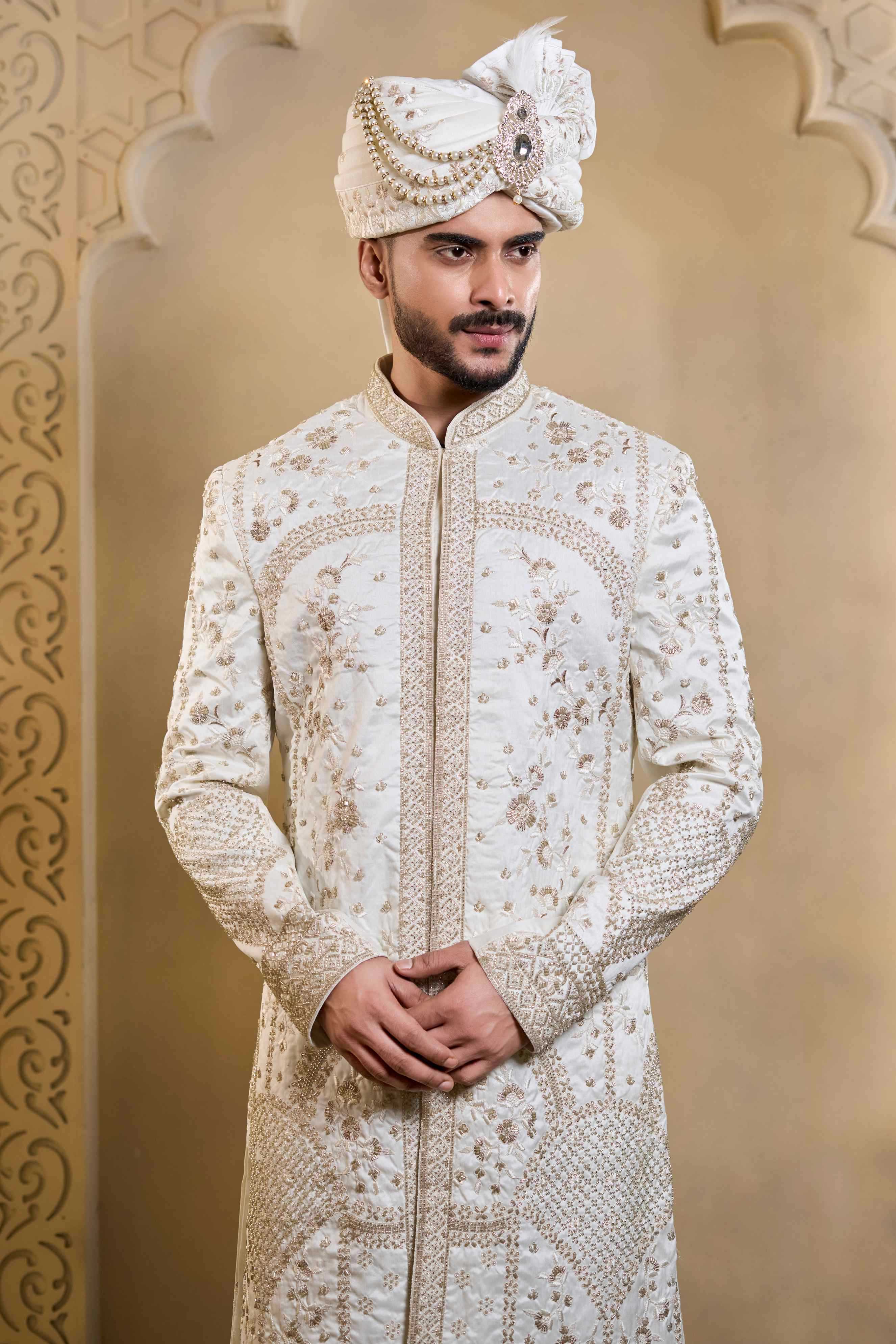 YNF Wholesale Heavy Silk Wedding Sherwani RIN223 5090 - 5108 | Surat Manufacturer