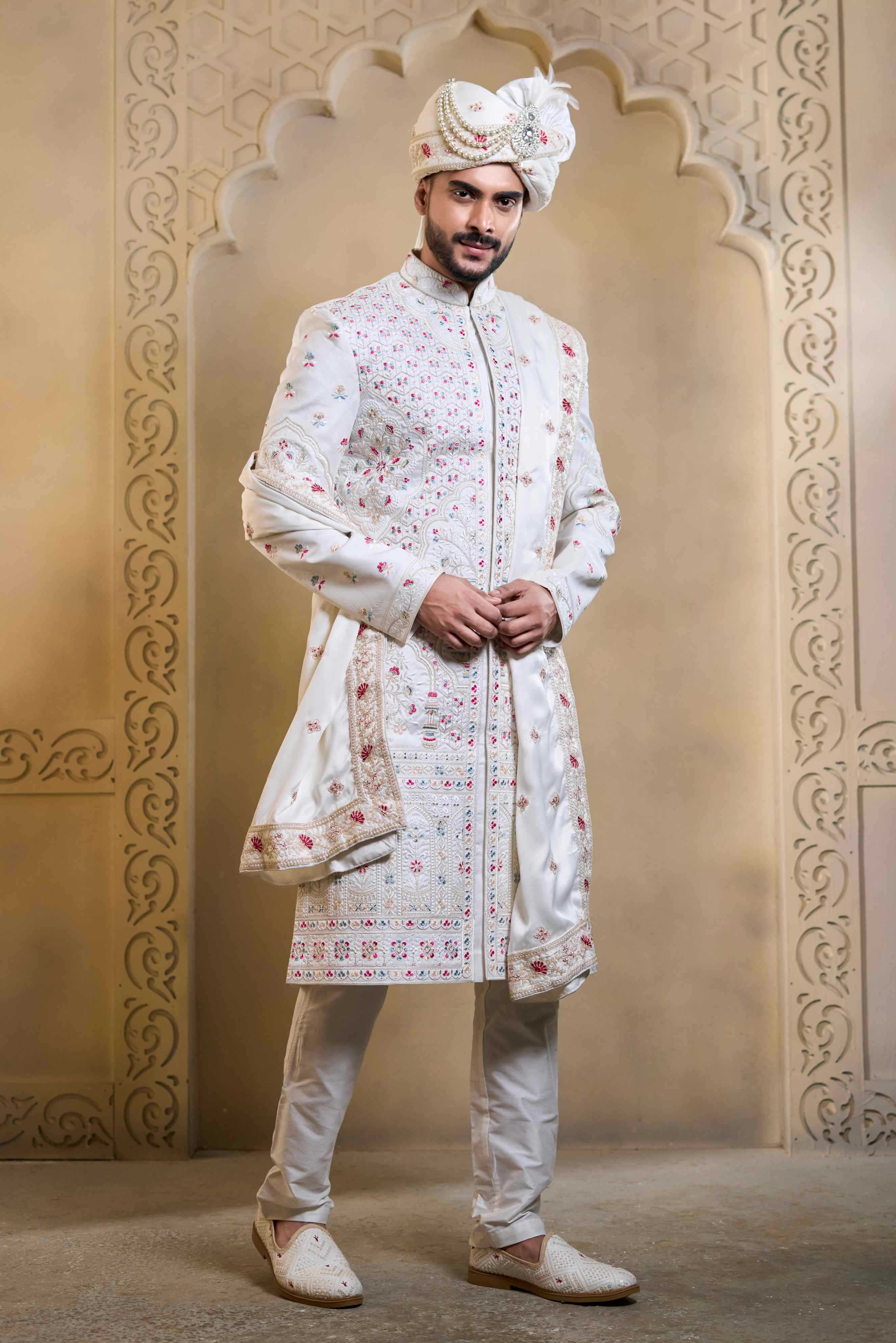 YNF Wholesale Heavy Silk Wedding Sherwani RIN223 5090 - 5108 | Surat Manufacturer