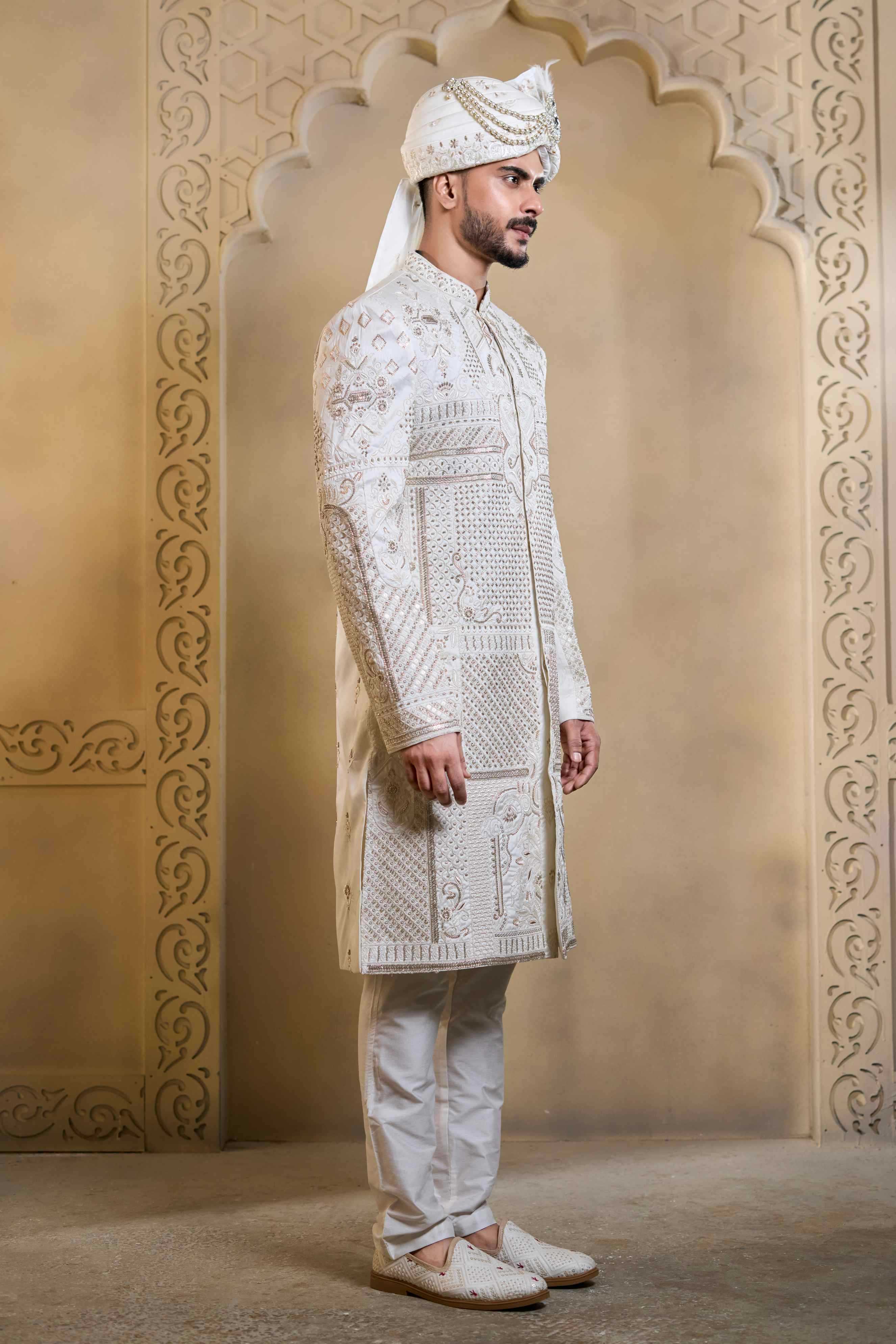 YNF Wholesale Heavy Silk Wedding Sherwani RIN223 5090 - 5108 | Surat Manufacturer