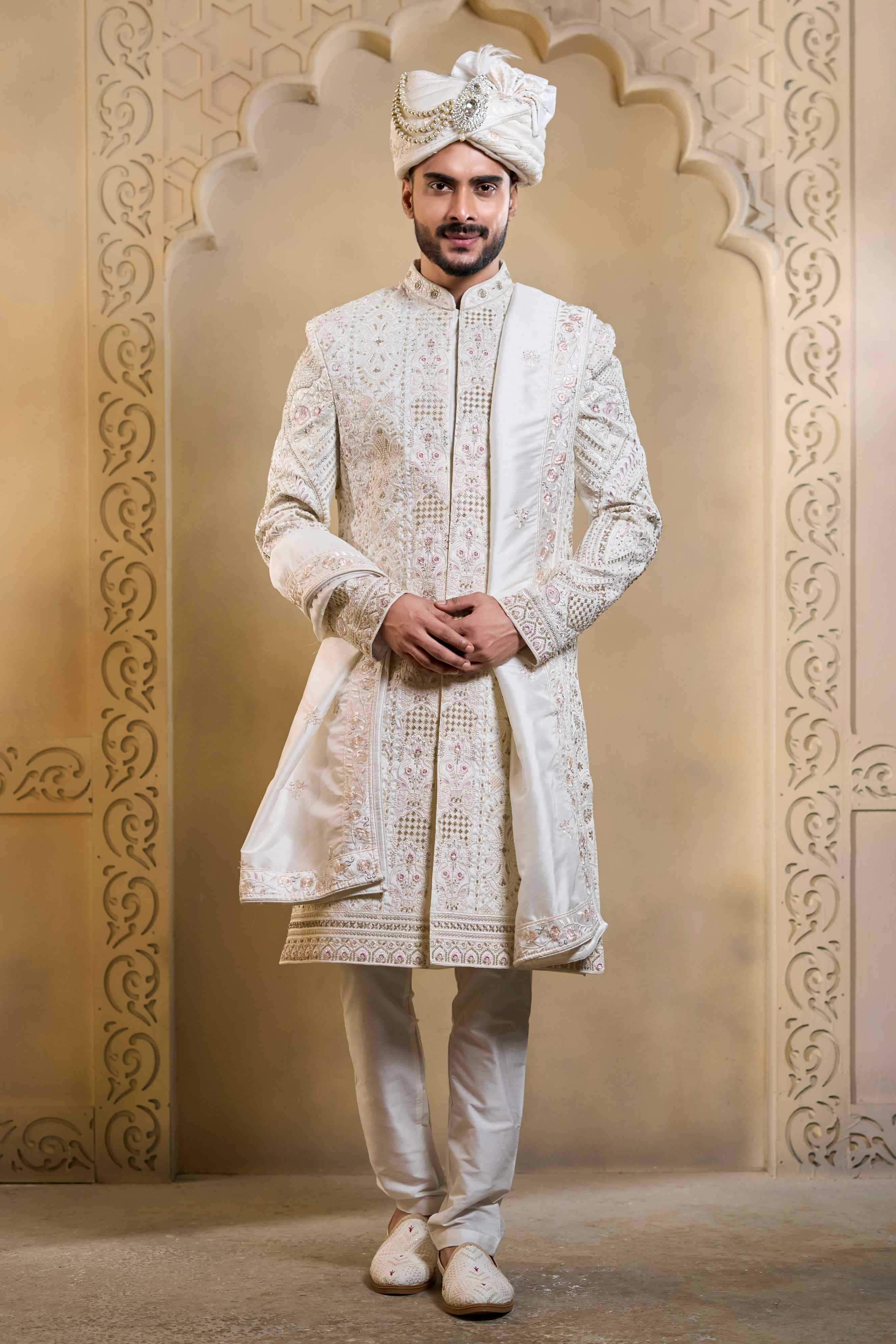 YNF Wholesale Heavy Silk Wedding Sherwani RIN223 5090 - 5108 | Surat Manufacturer