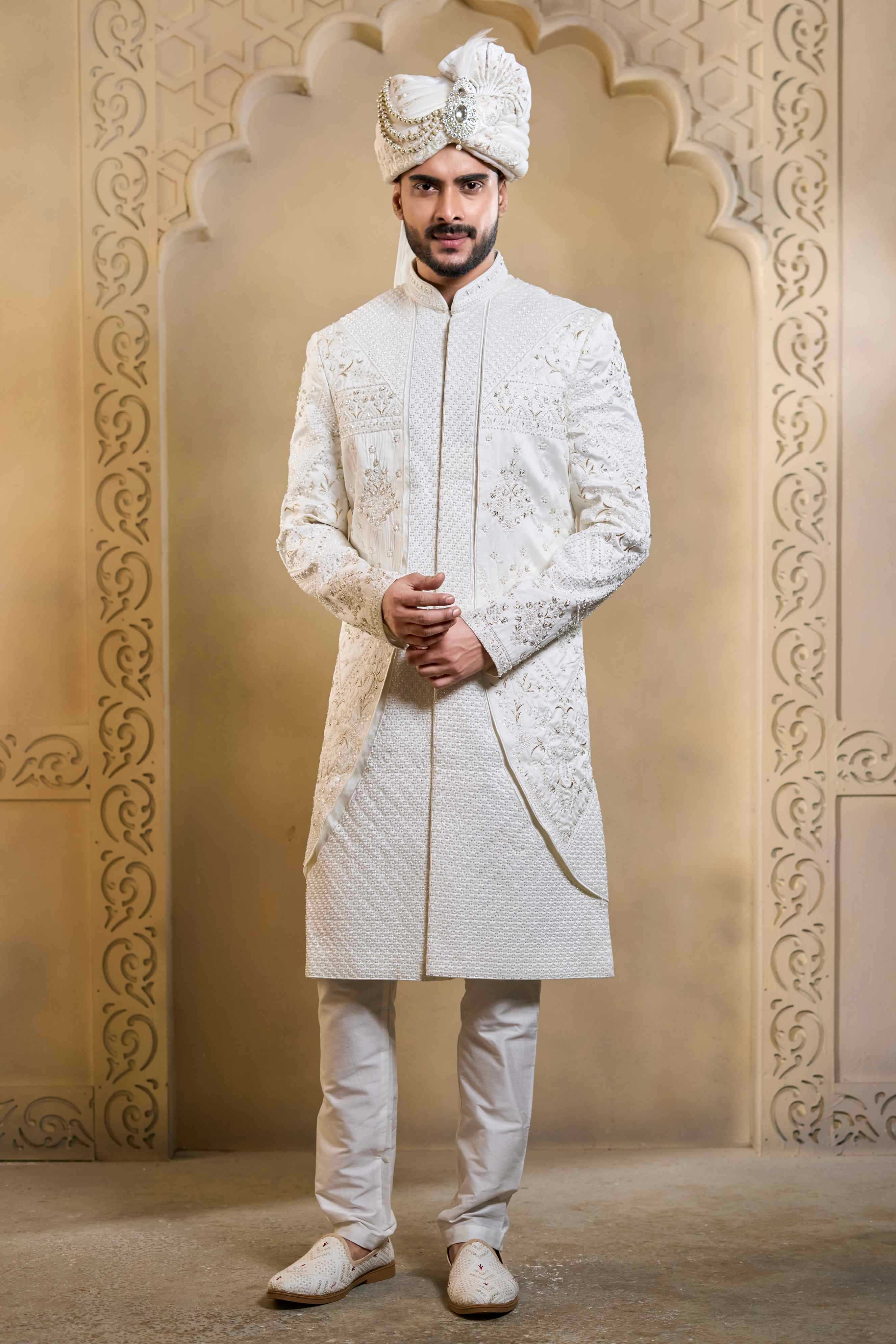 YNF Wholesale Heavy Silk Wedding Sherwani RIN223 5090 - 5108 | Surat Manufacturer
