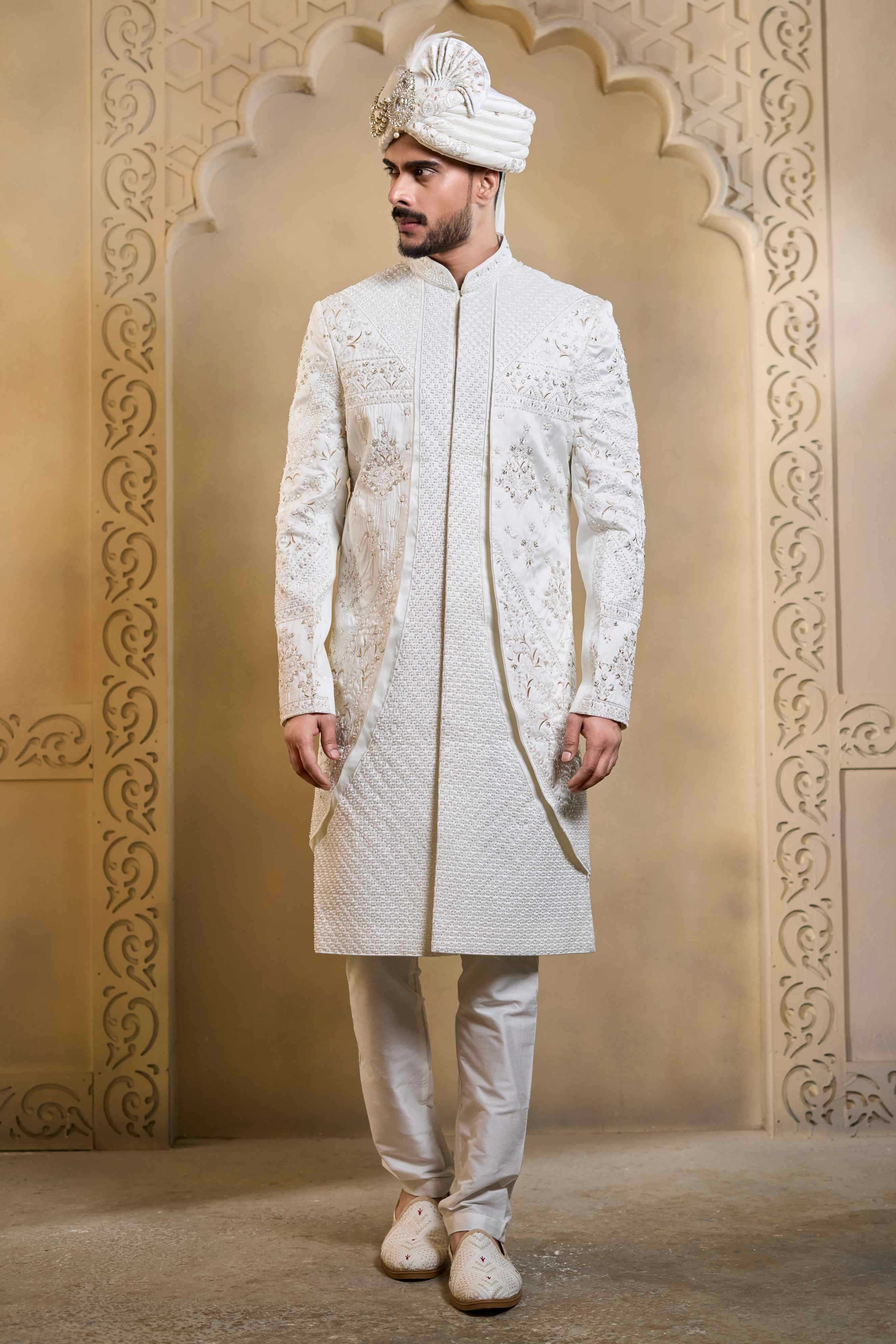 YNF Wholesale Heavy Silk Wedding Sherwani RIN223 5090 - 5108 | Surat Manufacturer