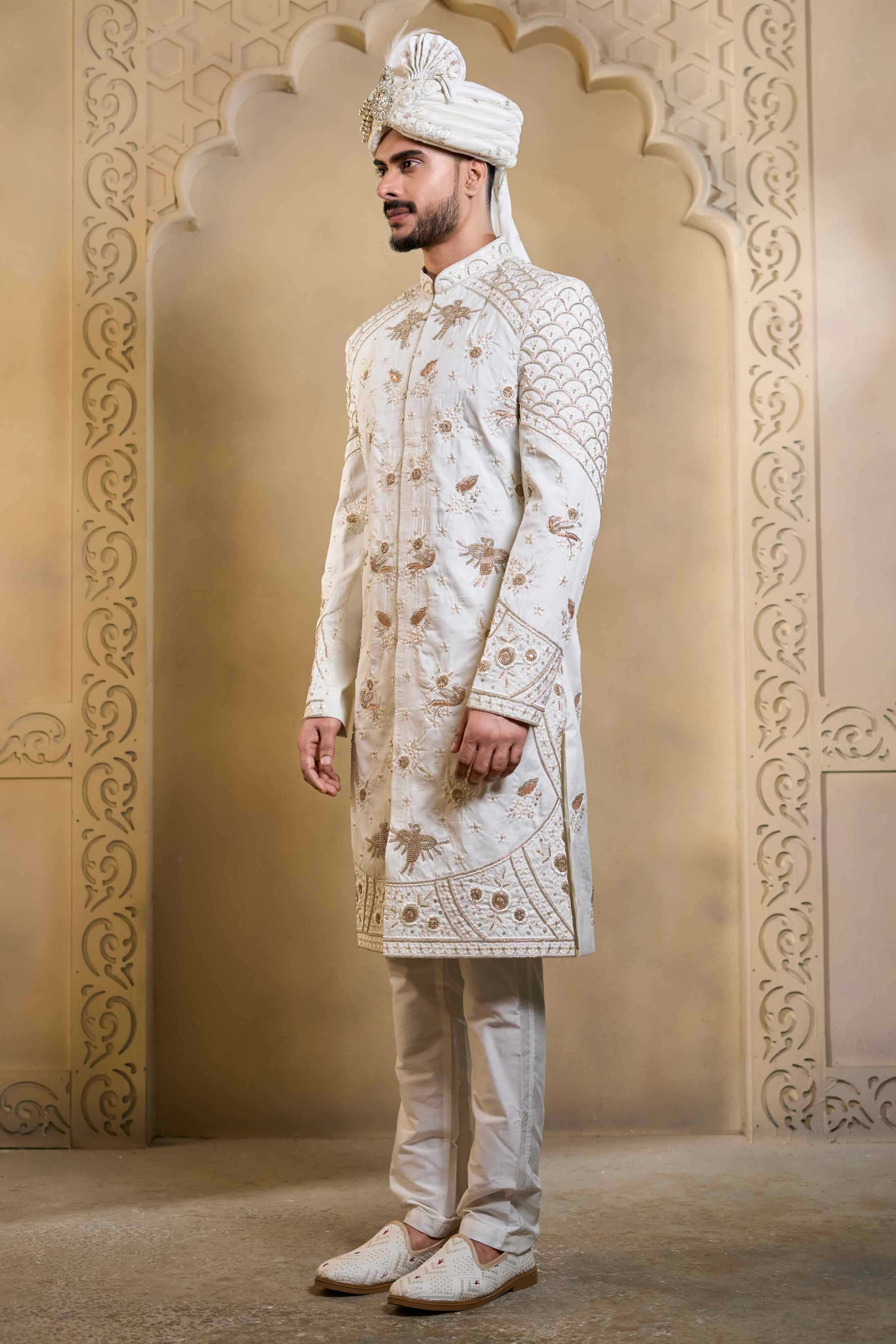 YNF Wholesale Heavy Silk Wedding Sherwani RIN223 5090 - 5108 | Surat Manufacturer