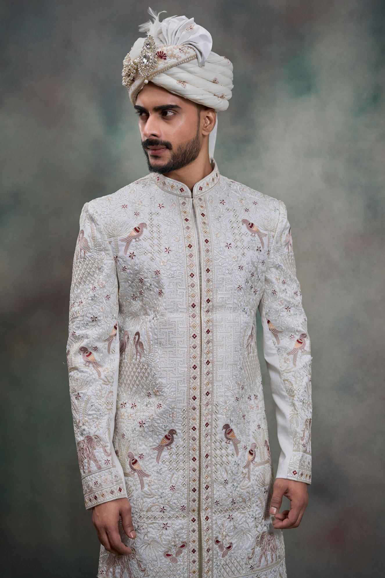 YNF Wholesale Heavy Silk Wedding Sherwani RIN223 5090 - 5108 | Surat Manufacturer