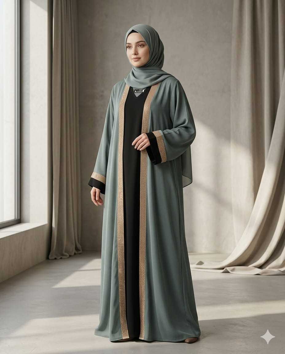 YNF Wholesale Imported Abaya KESH128 101 | Surat Manufacturer