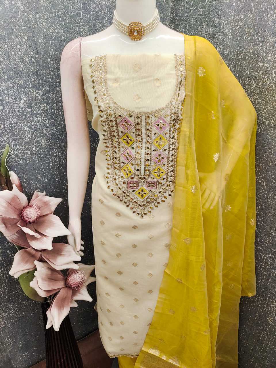 YNF Wholesale Jacquard Embroidery Suits KESH648 1513 | Surat Manufacturer