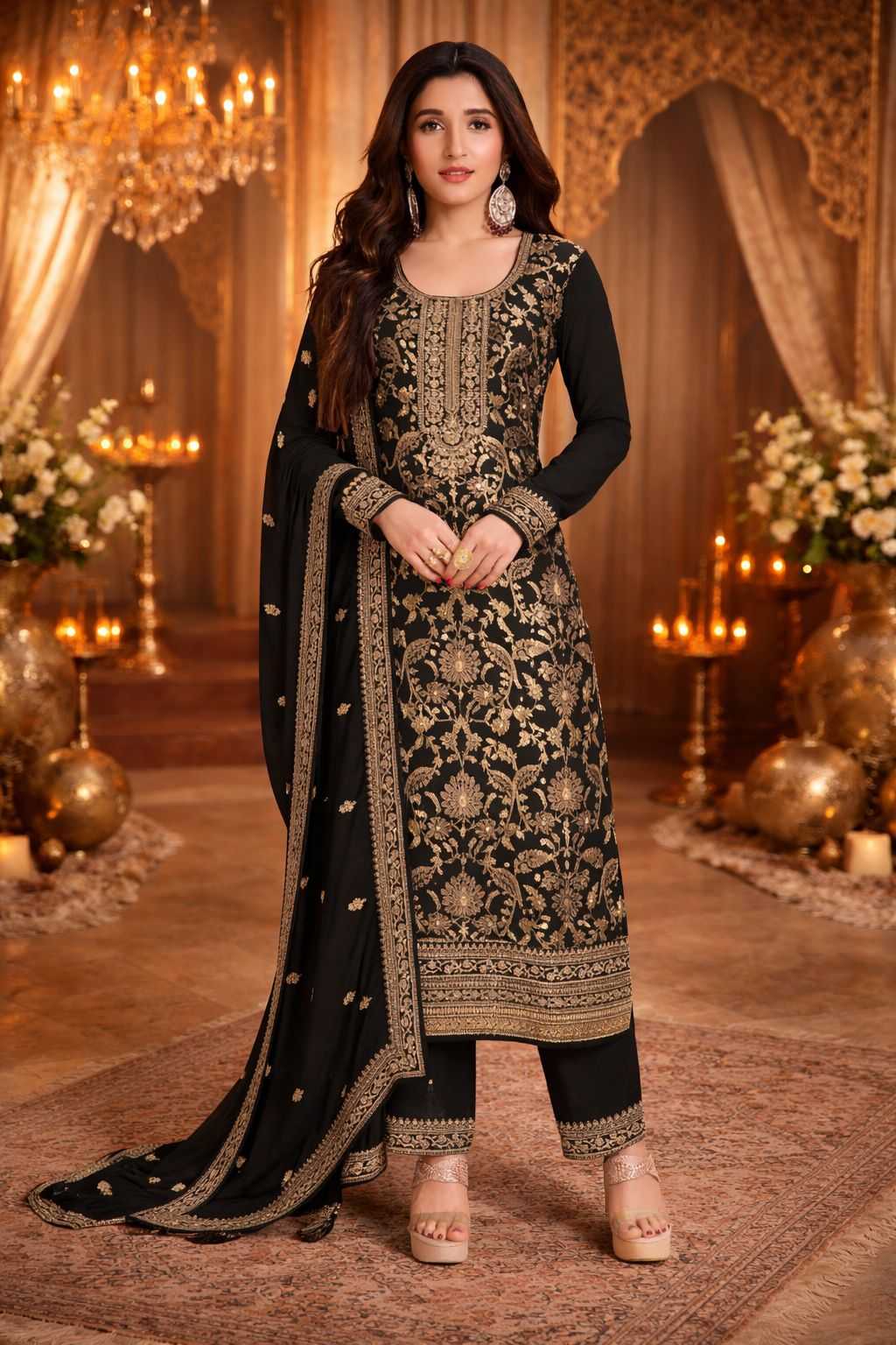 YNF Wholesale Jacquard Semi Stitched Suits KESH745 1306-8 | Surat Manufacturer