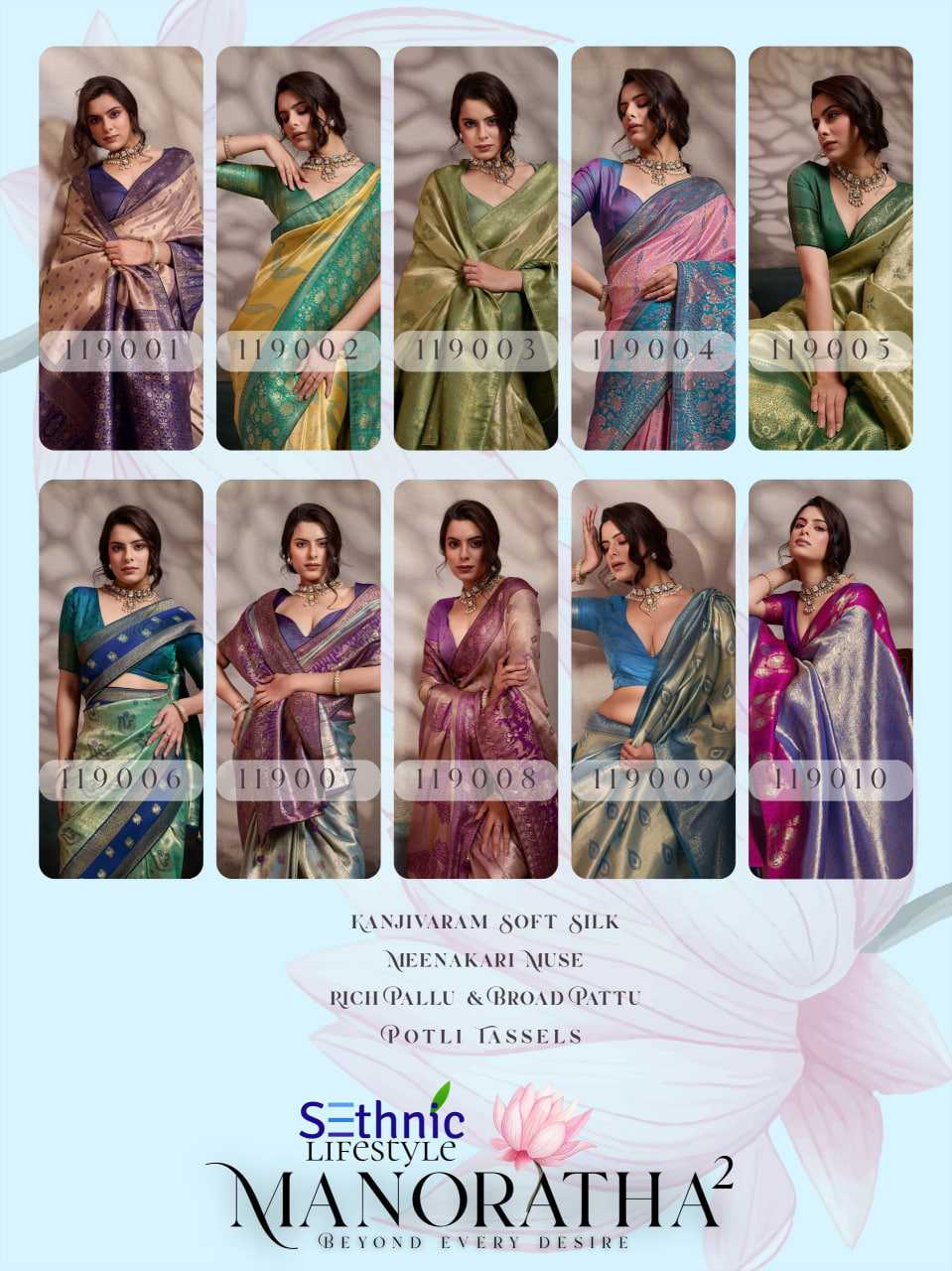 YNF Wholesale Kanjivaram Silk Kanjivaram Silk Sarees KESH113 Sethnic Lifestyle Manoratha vol-2 119001-10 | Surat Manufacturer