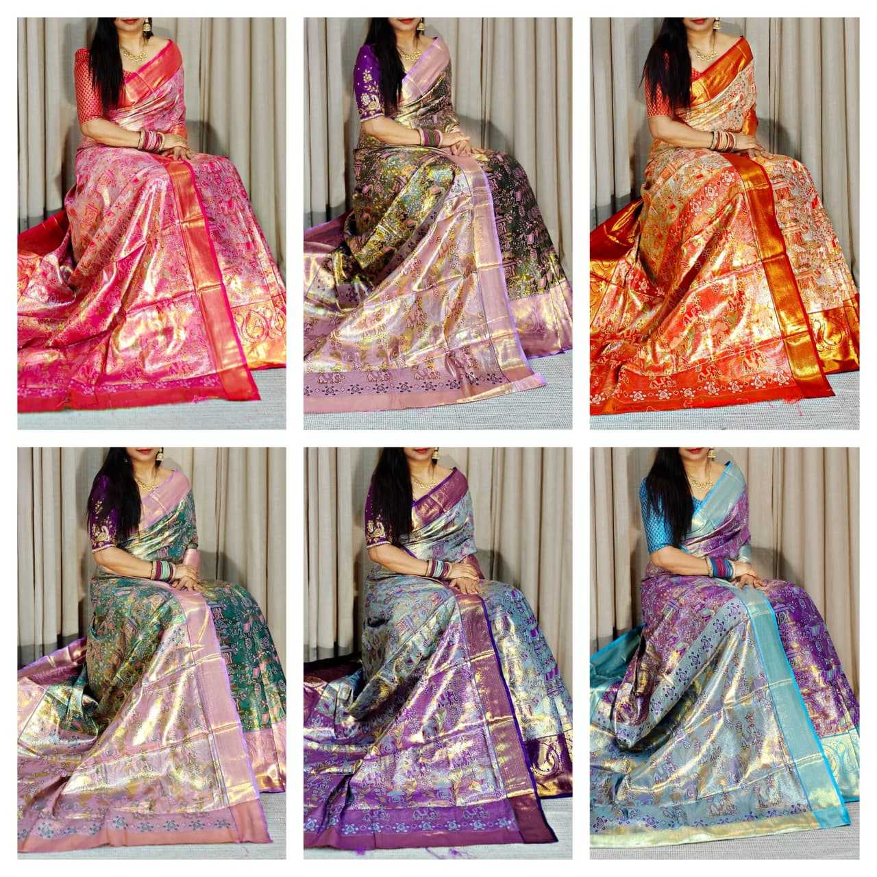 YNF Wholesale Kanjivaram Silk Kanjeevaram Sarees RIN211 Pushpa-Vol-1 | Surat Manufacturer