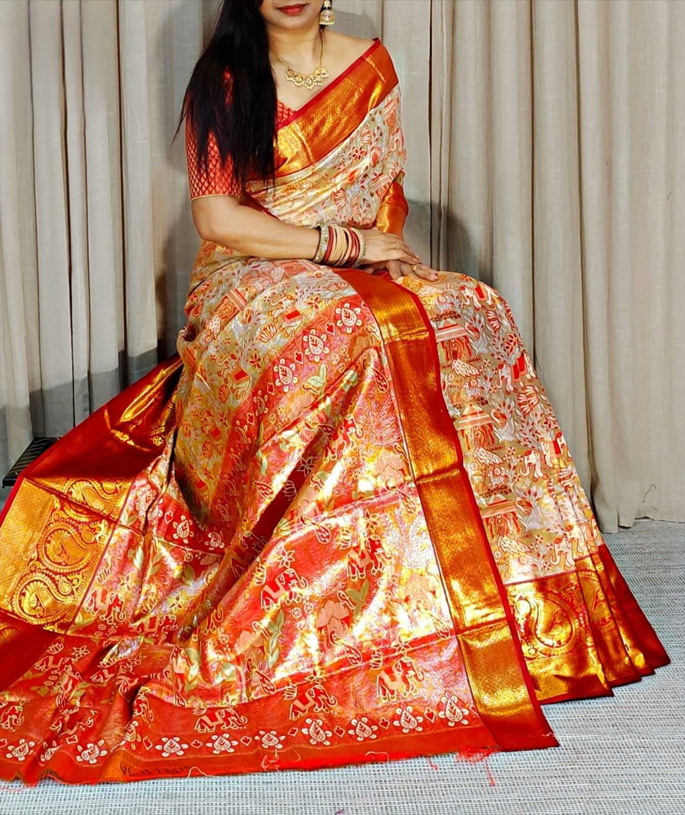 YNF Wholesale Kanjivaram Silk Kanjeevaram Sarees RIN211 Pushpa-Vol-1 | Surat Manufacturer