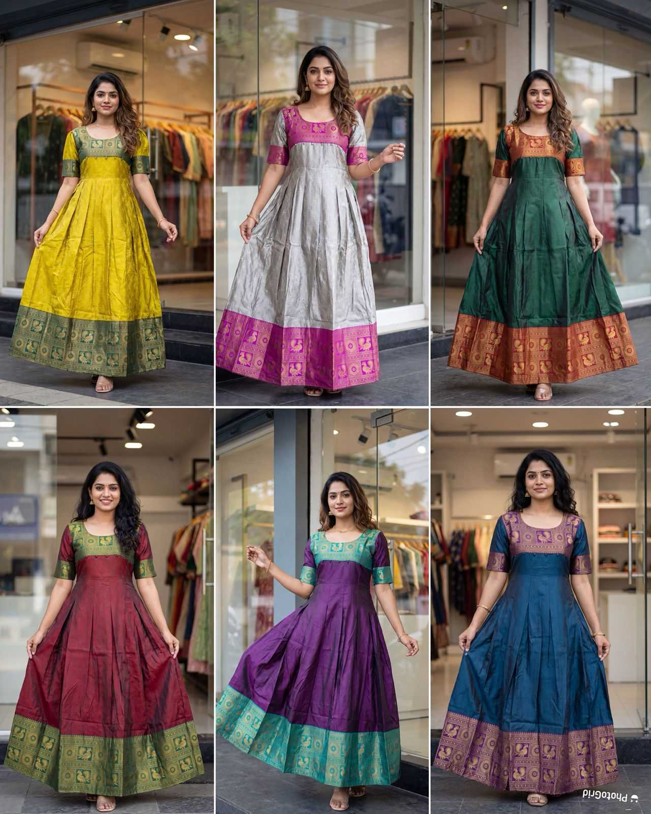 YNF Wholesale Lichi Silk Party Wear Gowns KESH481 Kalyani | Surat Manufacturer