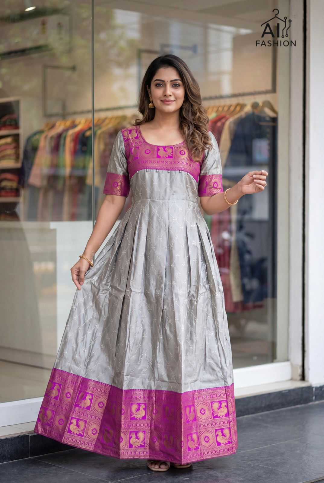 YNF Wholesale Lichi Silk Party Wear Gowns KESH481 Kalyani | Surat Manufacturer