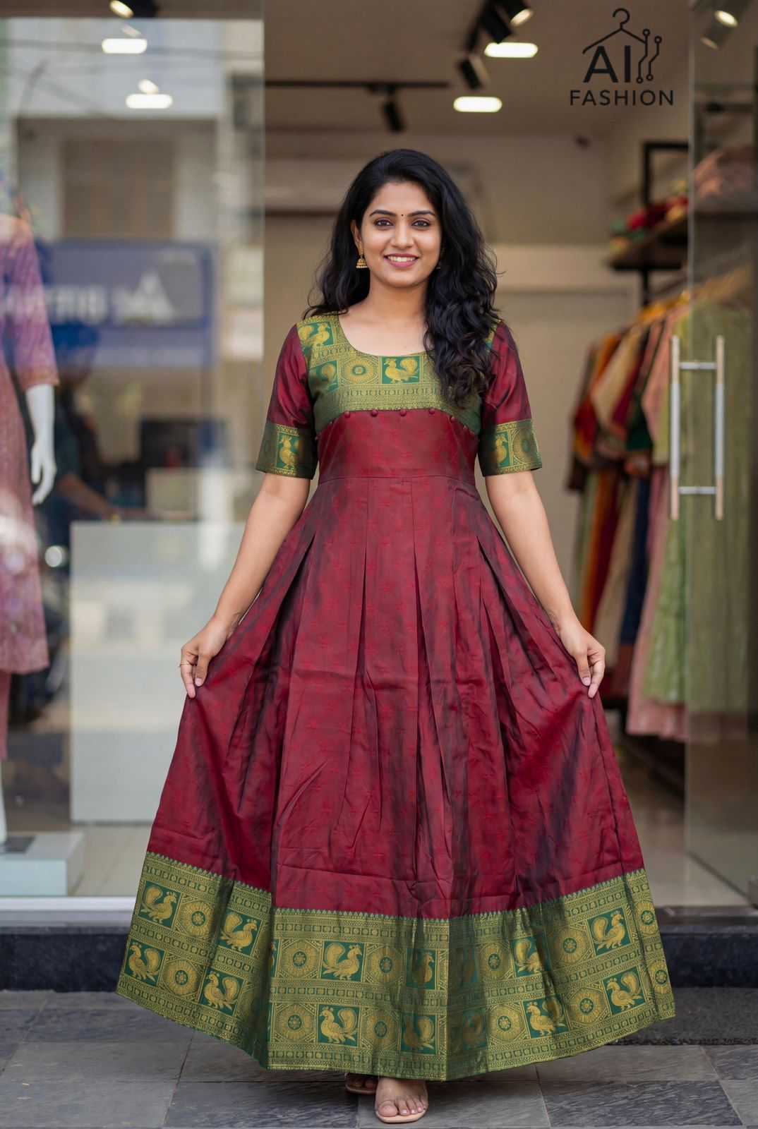 YNF Wholesale Lichi Silk Party Wear Gowns KESH481 Kalyani | Surat Manufacturer