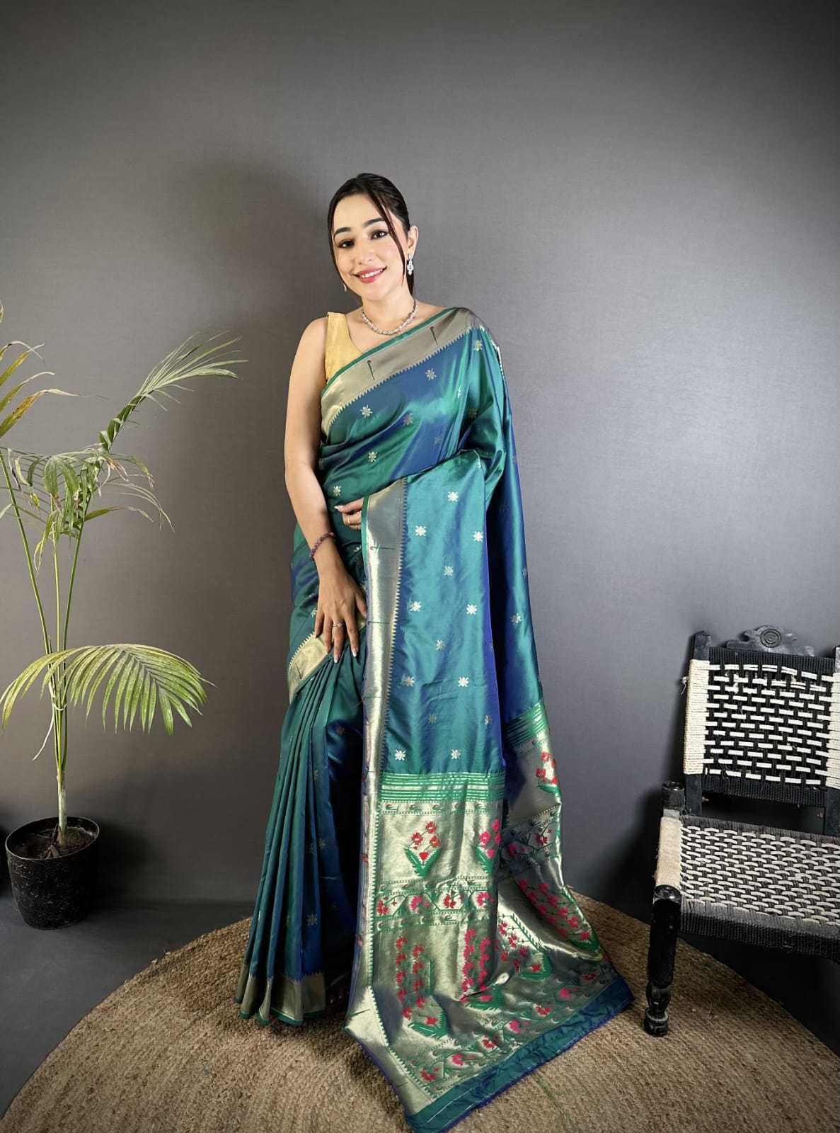 YNF Wholesale Lichi Silk Paithani Sarees KESH734 BAAWRI | Surat Manufacturer
