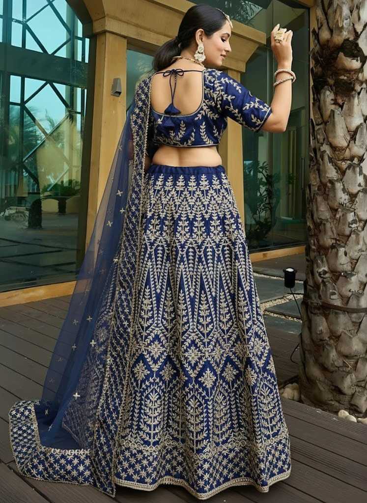 YNF Wholesale Malay Satin Silk Wedding Lehenga KESH108 E-015 | Surat Manufacturer