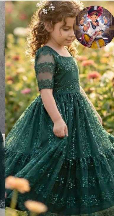 YNF Wholesale Net Kids Gown KESH703 Dauter | Surat Manufacturer