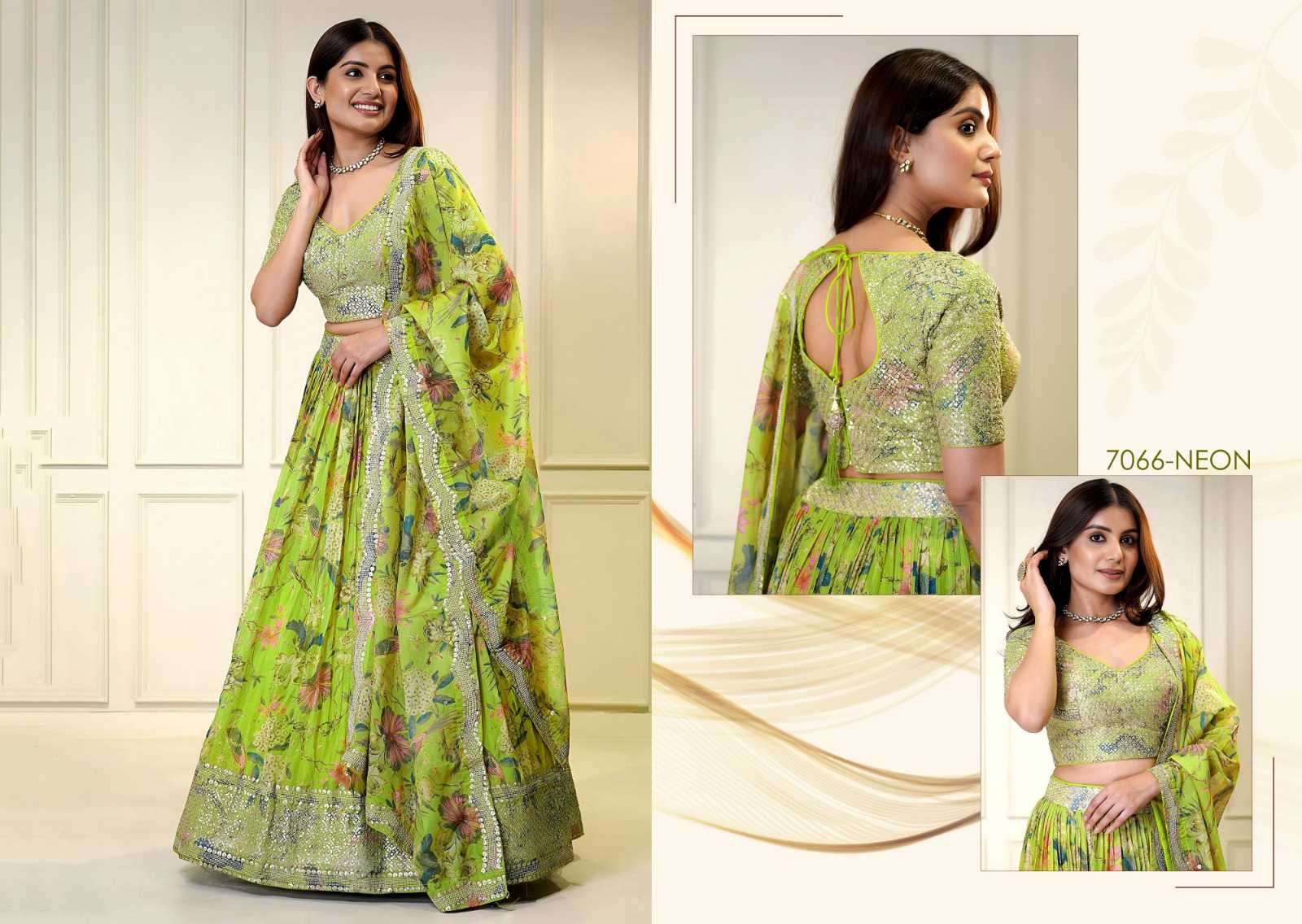 YNF Wholesale Organza Printed Lehenga KESH113 Zeel Vol-31 7066 | Surat Manufacturer