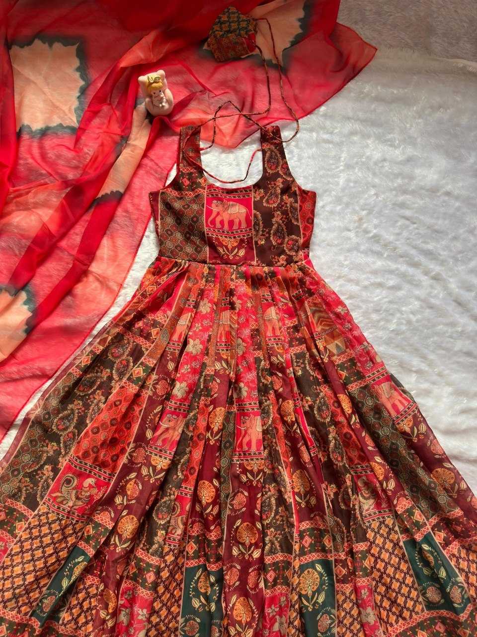 YNF Wholesale Organza Printed Gowns KESH522 KR : 124 | Surat Manufacturer