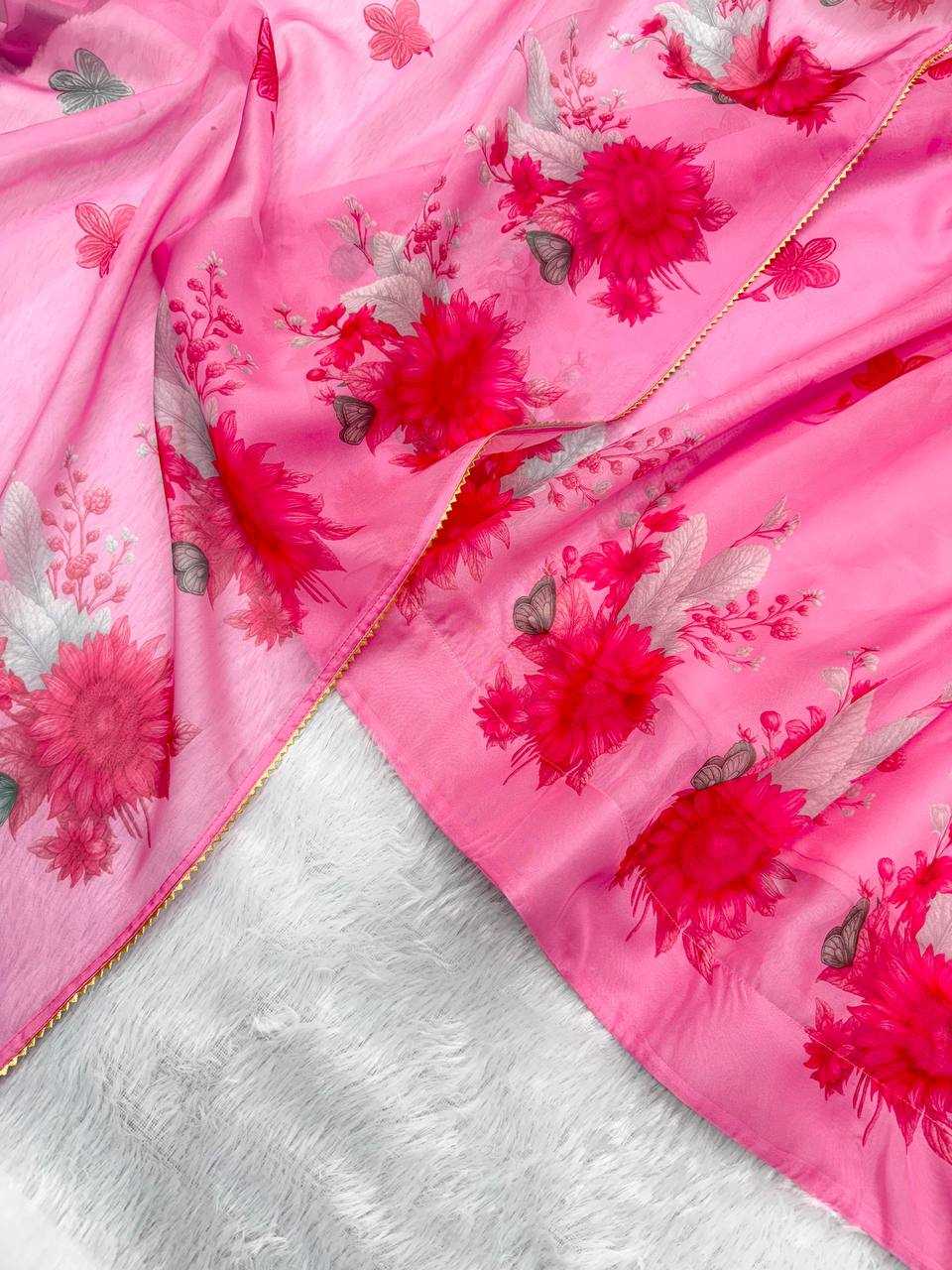 YNF Wholesale Organza Floral Print Gowns KESH617 16 | Surat Manufacturer