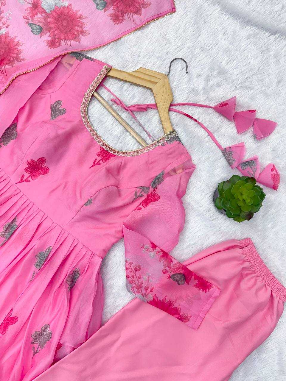 YNF Wholesale Organza Floral Print Gowns KESH617 16 | Surat Manufacturer