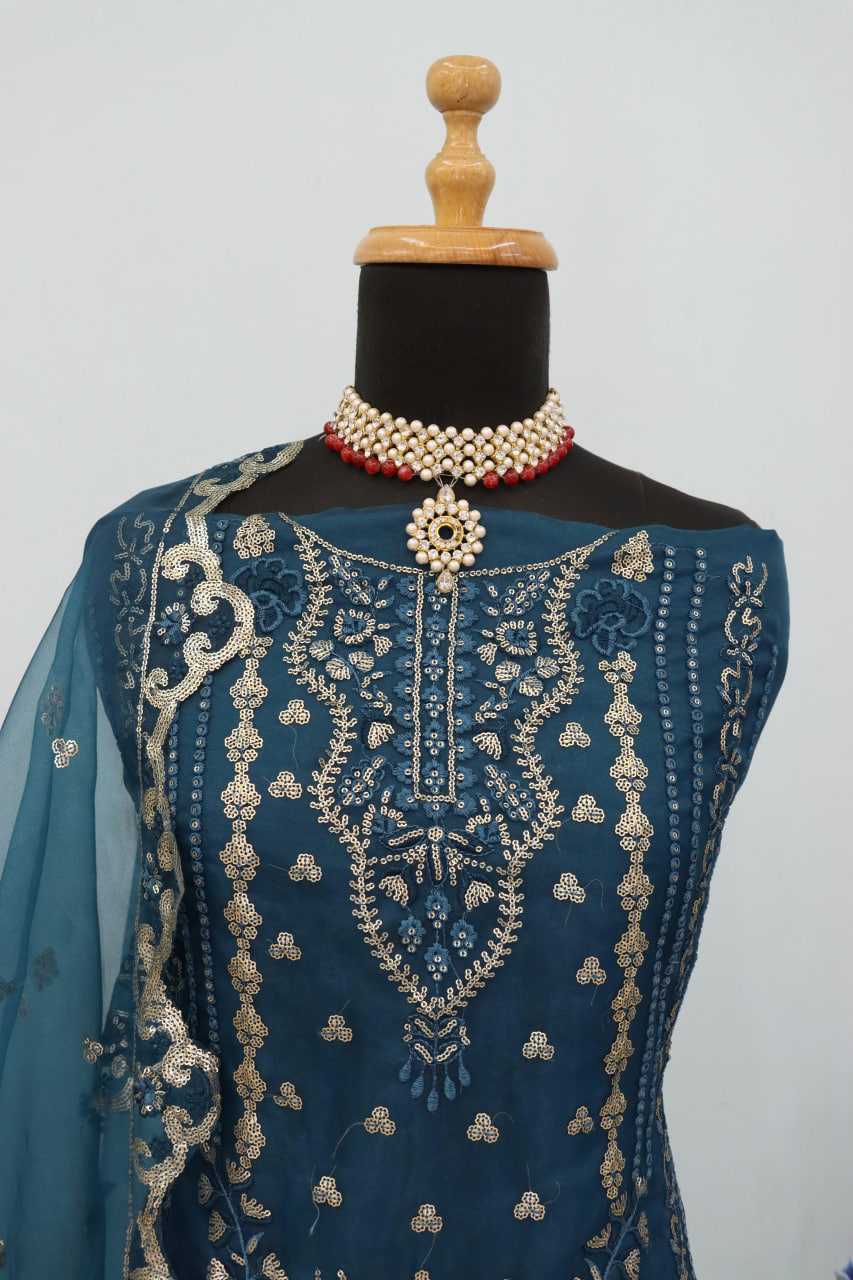 YNF Wholesale Organza Semi Stitched Suits KESH745 1305 | Surat Manufacturer