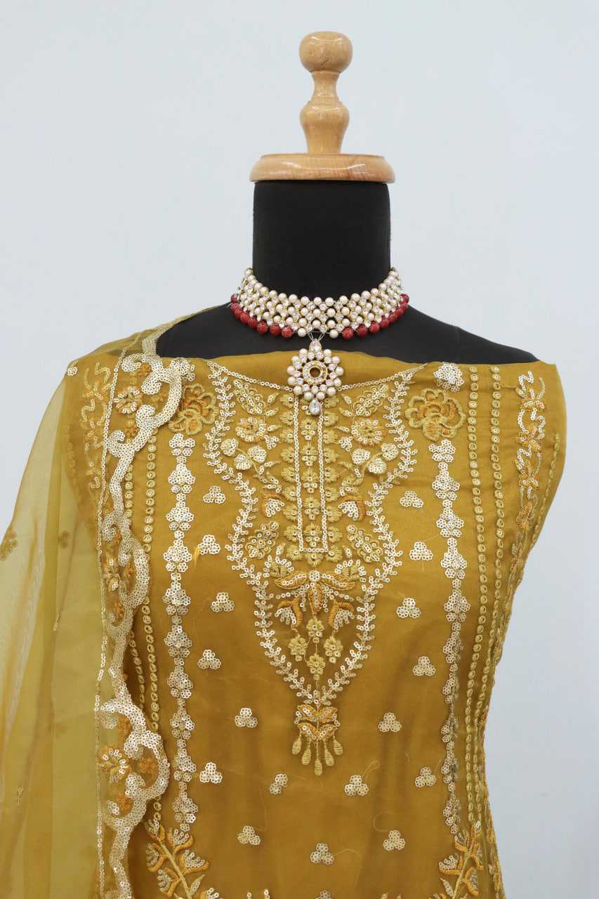 YNF Wholesale Organza Semi Stitched Suits KESH745 1305 | Surat Manufacturer