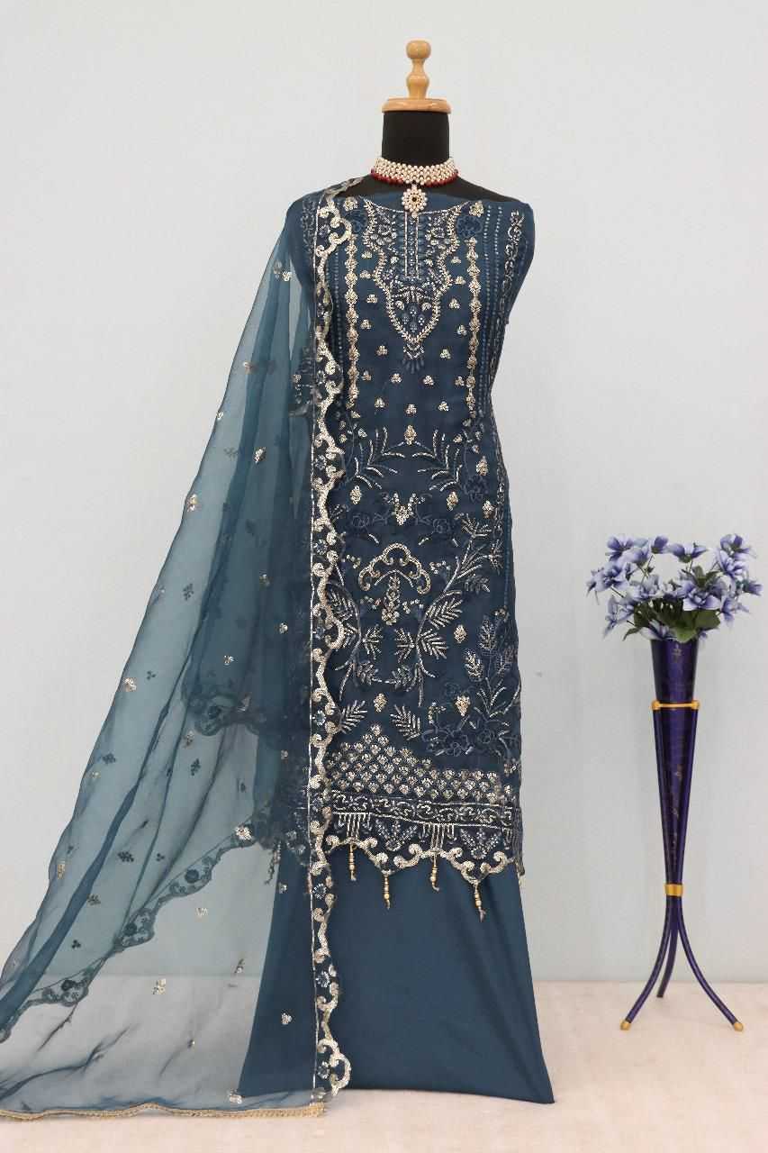 YNF Wholesale Organza Semi Stitched Suits KESH745 1305 | Surat Manufacturer